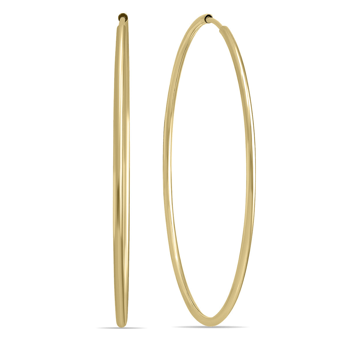 43Mm Endless 14K Filled Thin Hoop Earrings
