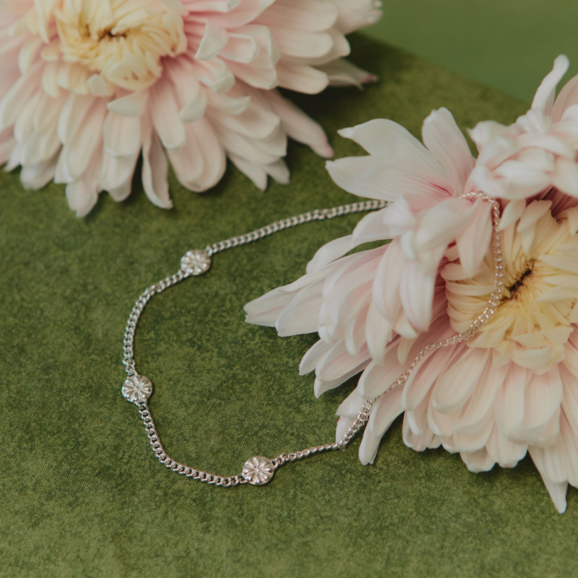 Flower Path Necklace - Sterling Silver