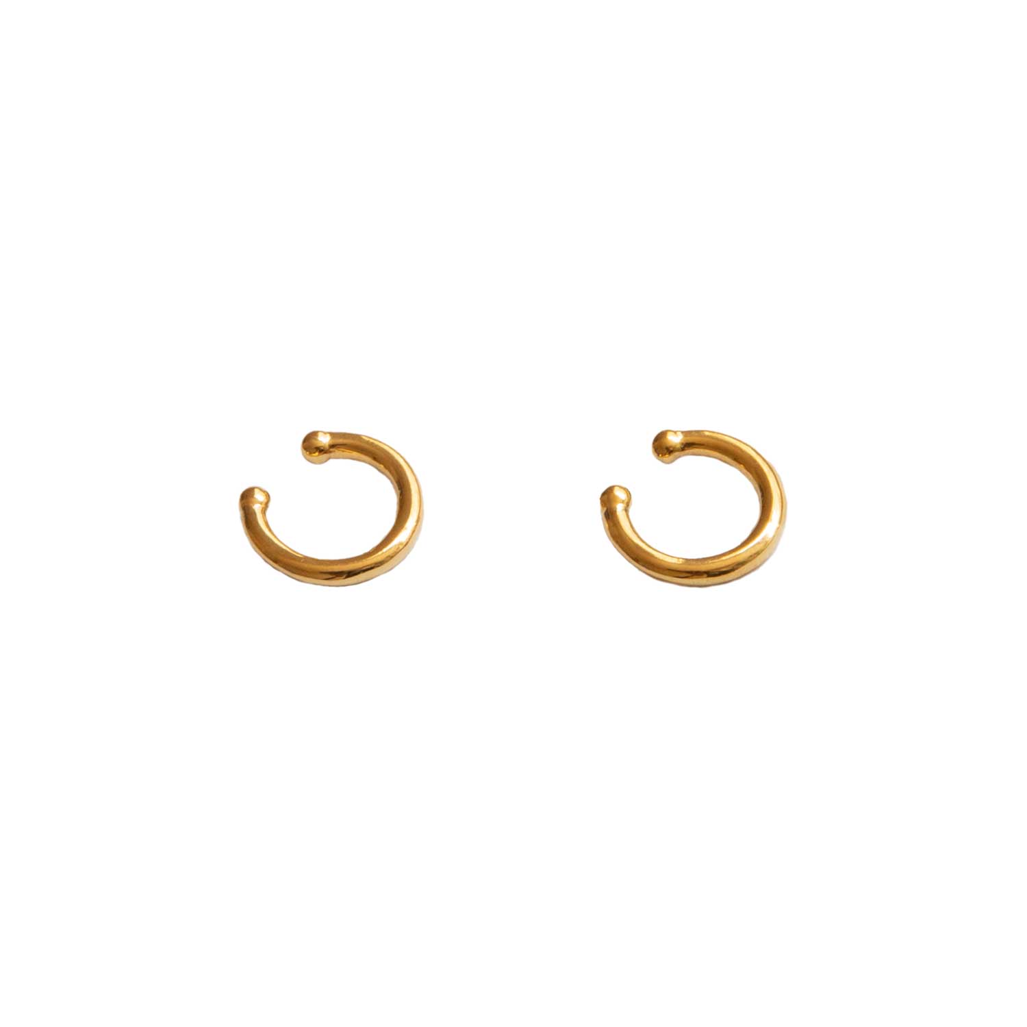 Ear Cuff Solid Gold Minimal Modern Pair Statement