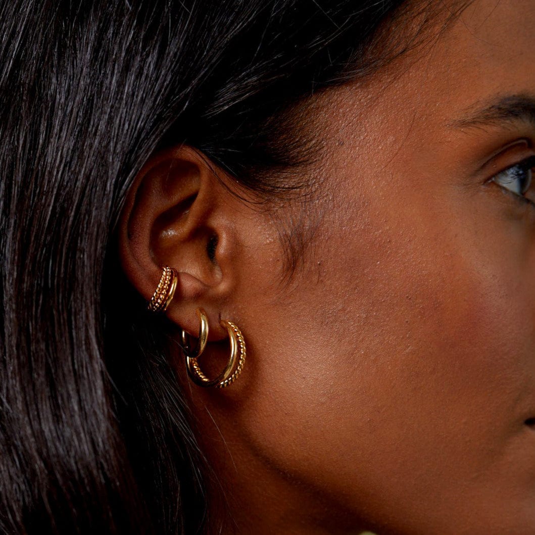 Triple Textured Ear Cuff