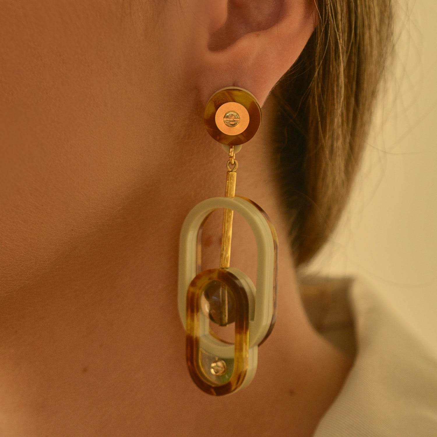 Earring Intersection Black