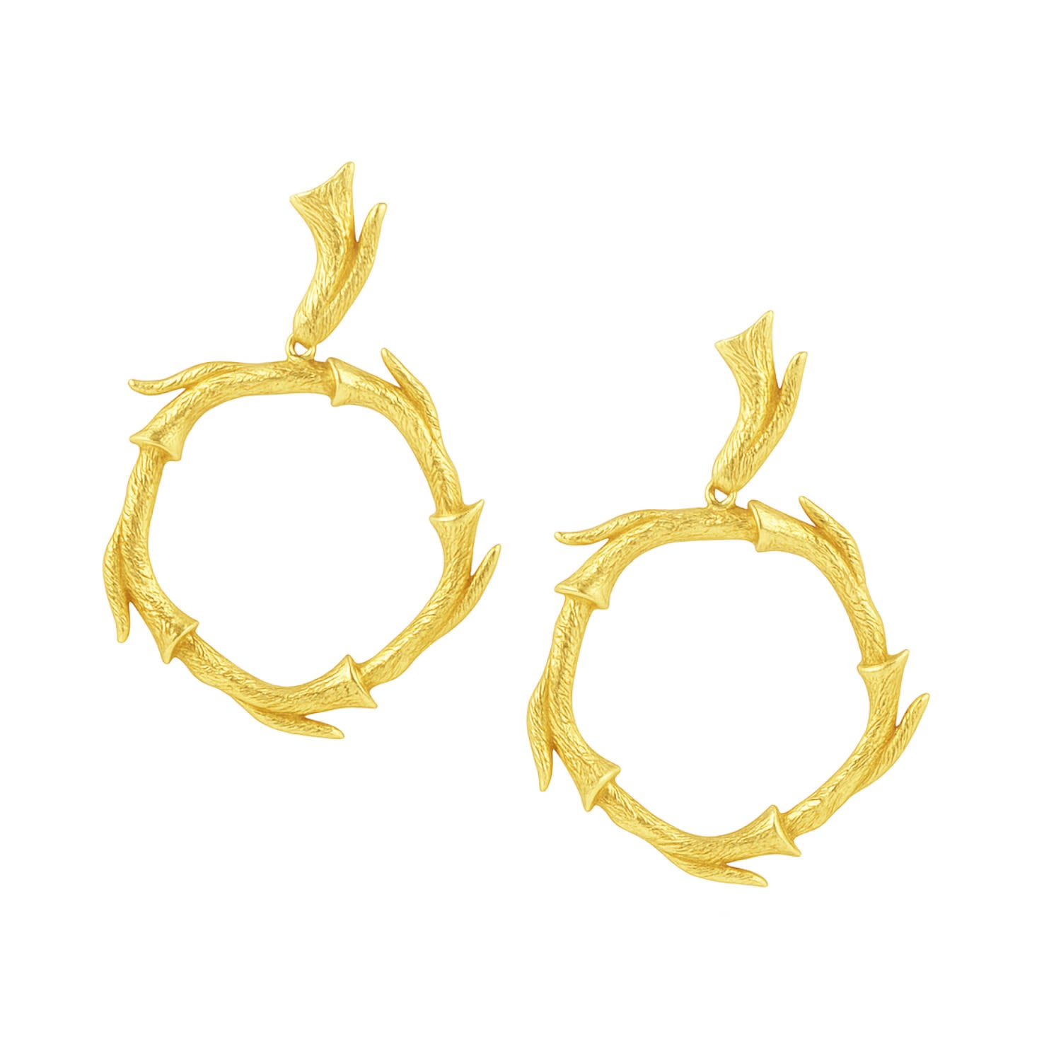 Earrings Arboreal Gold-Plated Sterling On Silver Sterling