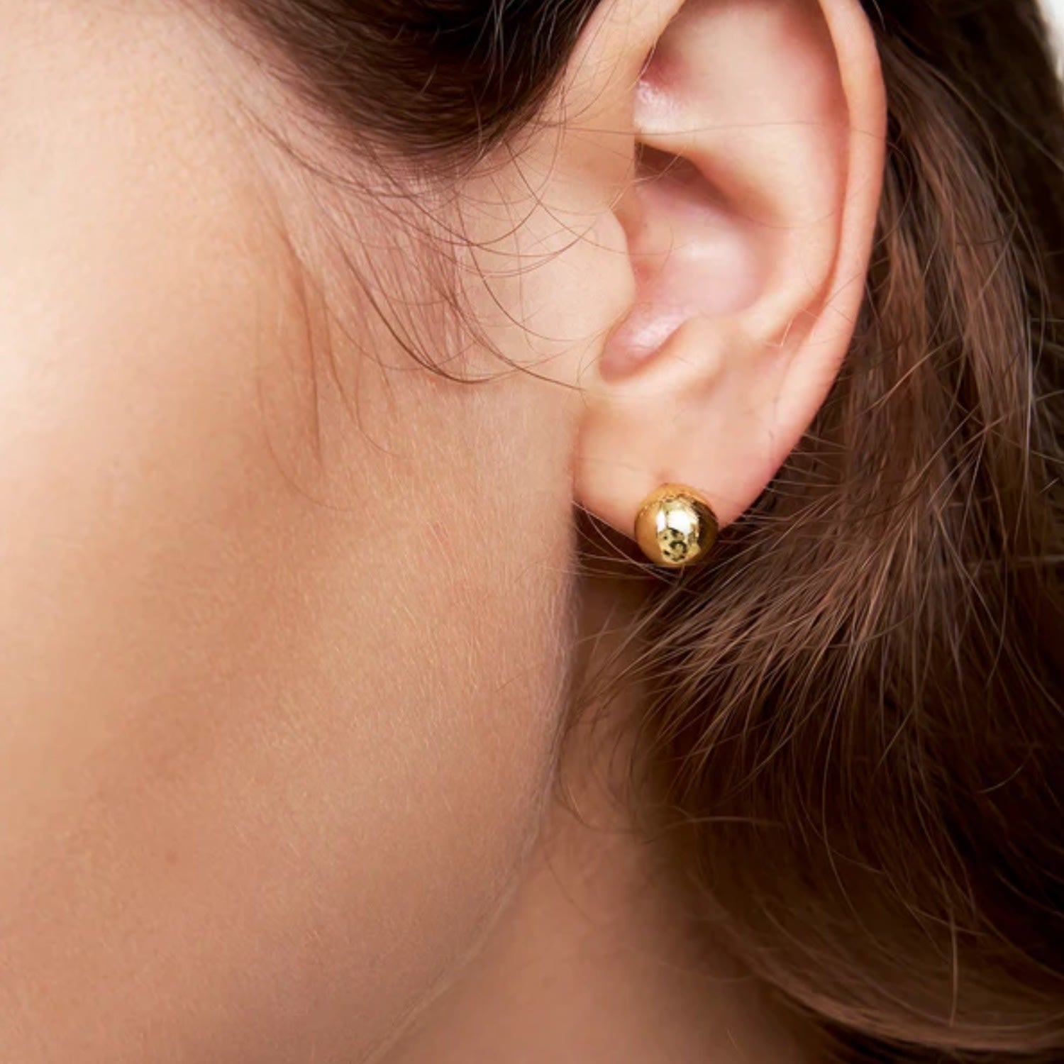 Earrings Gold-Plated Lobed