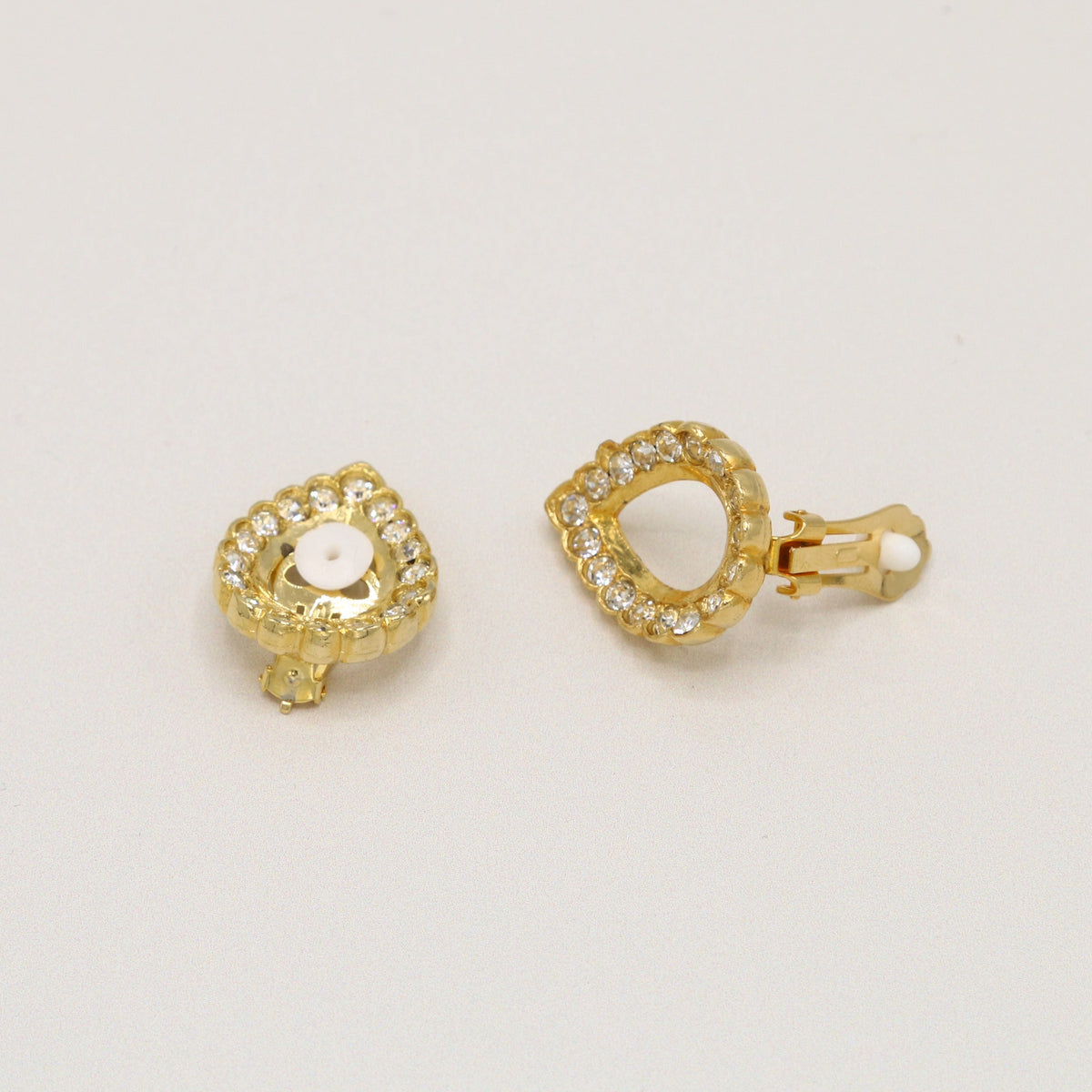 Vintage Open Drop Crystal Clip On Earring