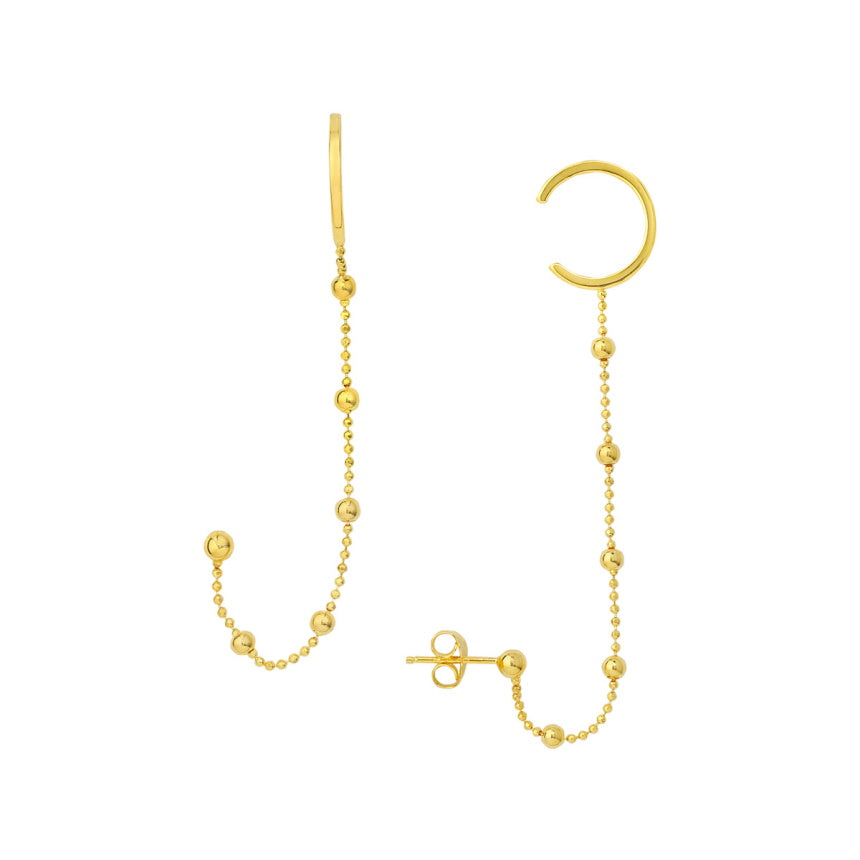 Earrings With Cuffs and Chains