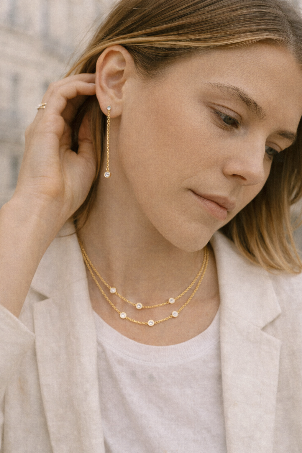 Aurora Diamond Threader Earrings