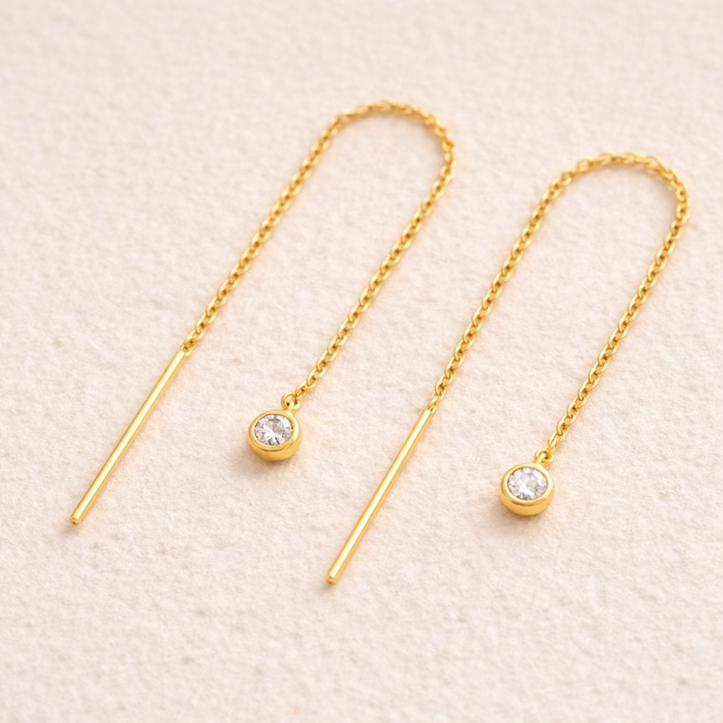 Aurora Diamond Threader Earrings