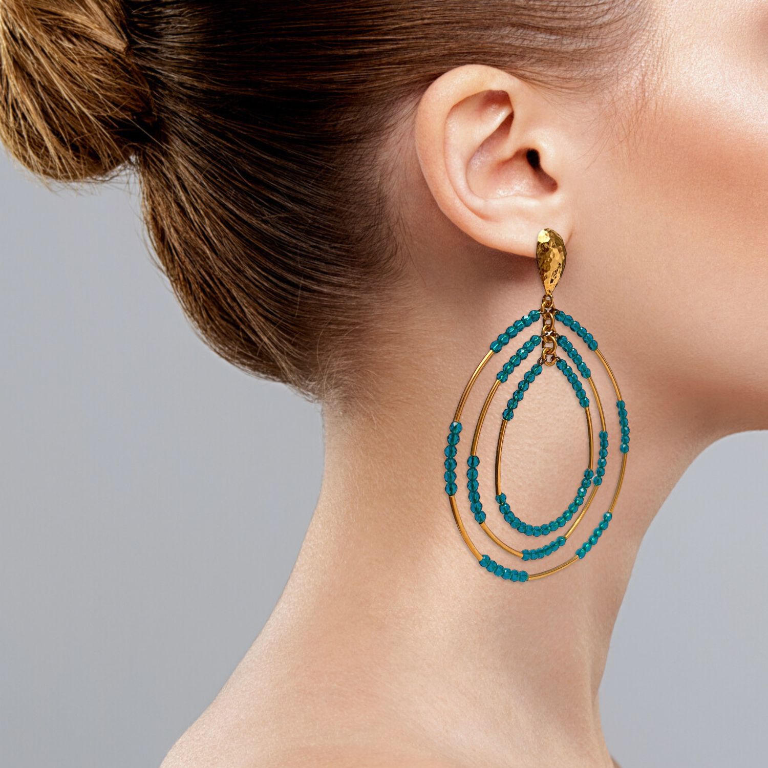 Easy Breezy Turquoise Post Earrings