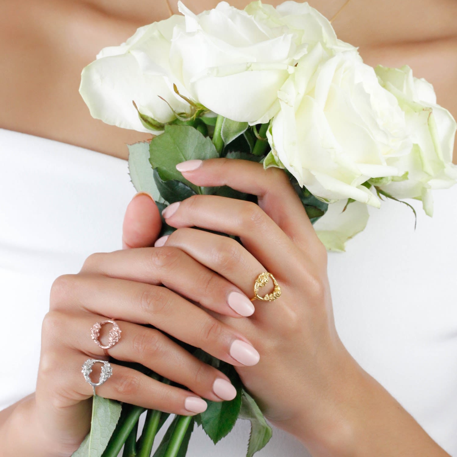 Rose Halo Ring - Rose Gold