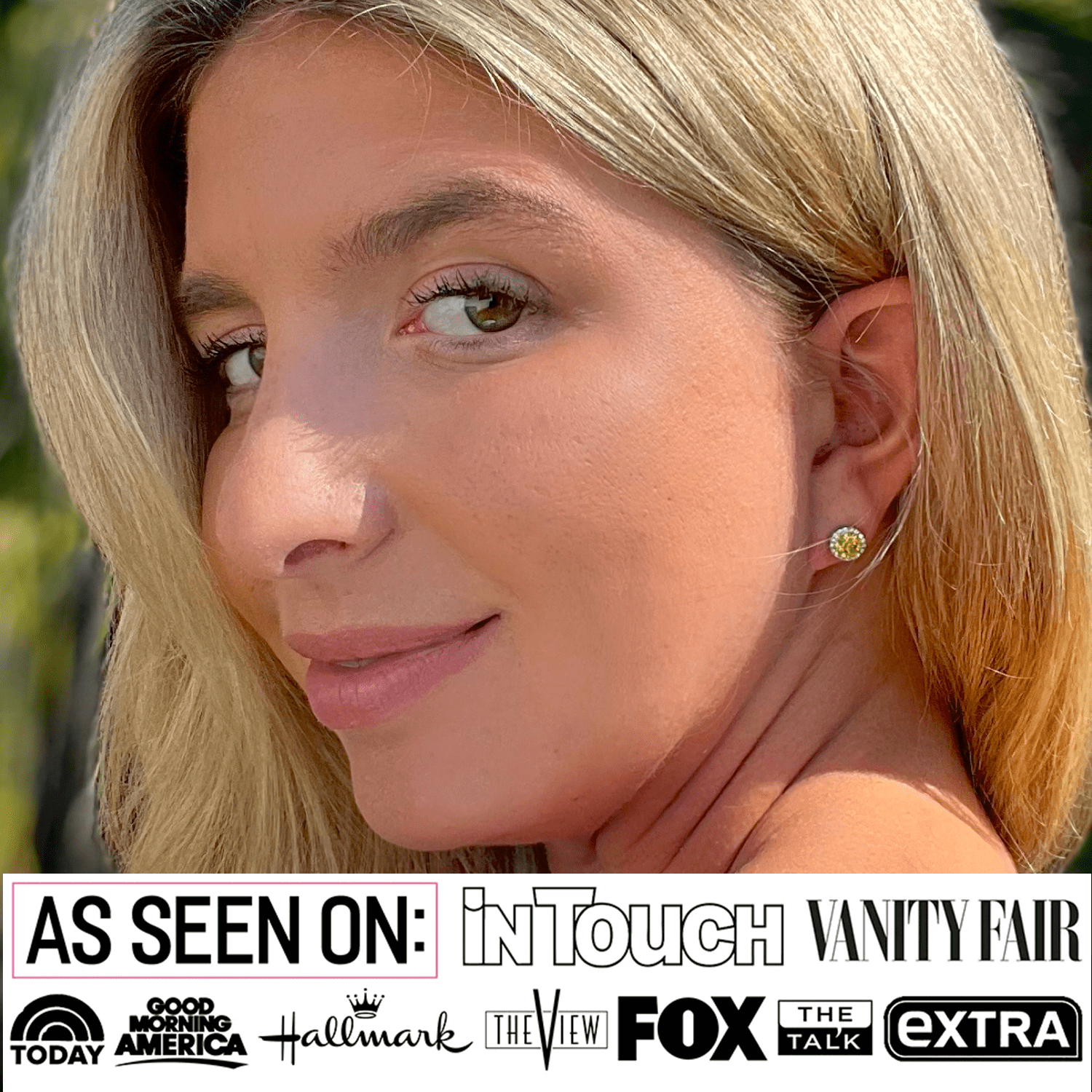 Royal Birthstone 18k White Gold Plated Halo Stud Earrings with Round Cut Swarovski Crystals