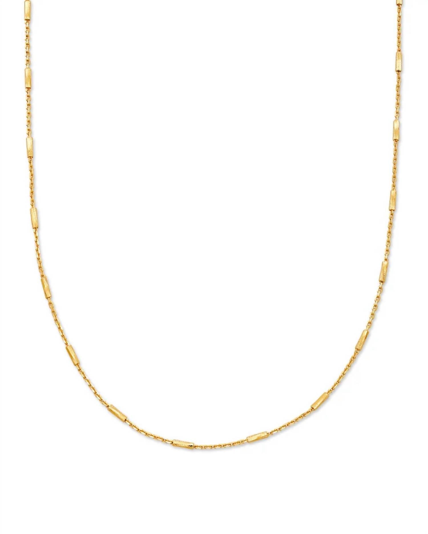 Women's Roll Bar Chain Necklace In Gold