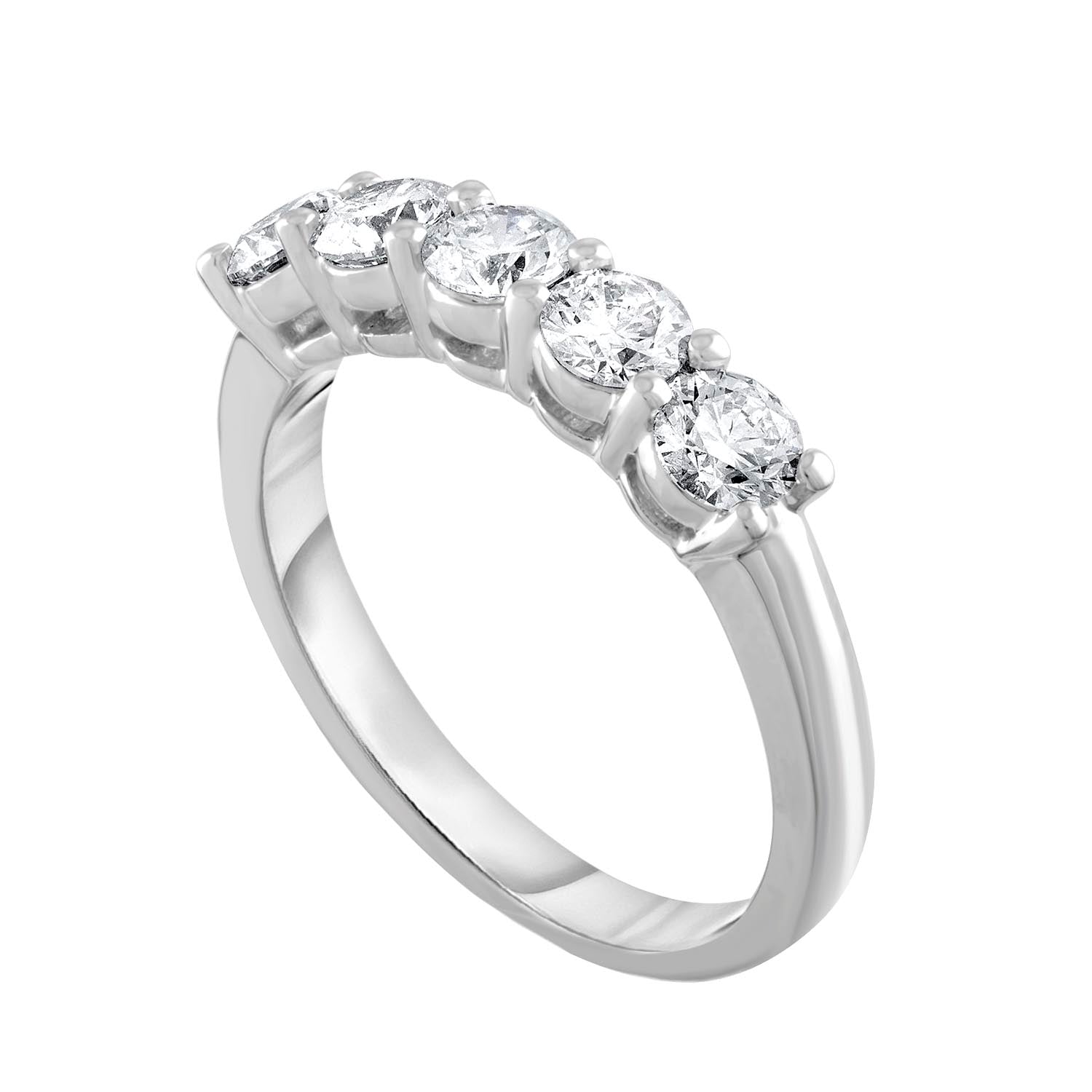 18K White Gold 1.00ct Wedding Band