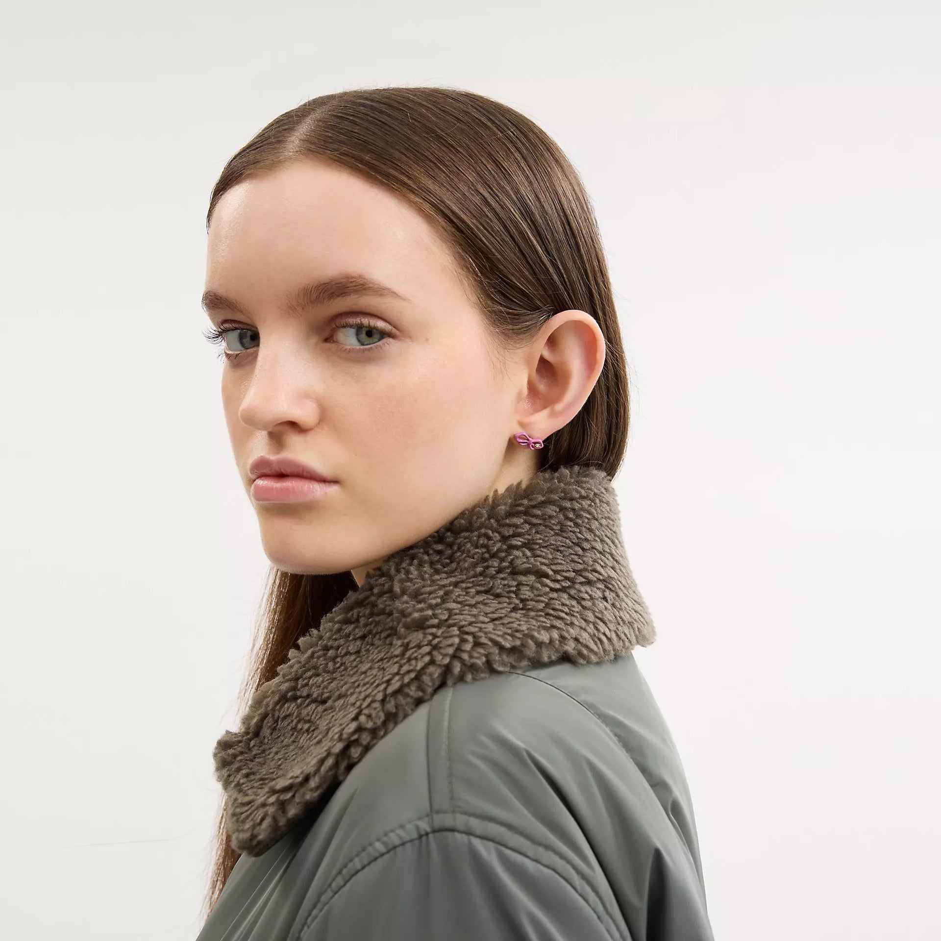 Coach Resin Mini Bow Stud Earrings