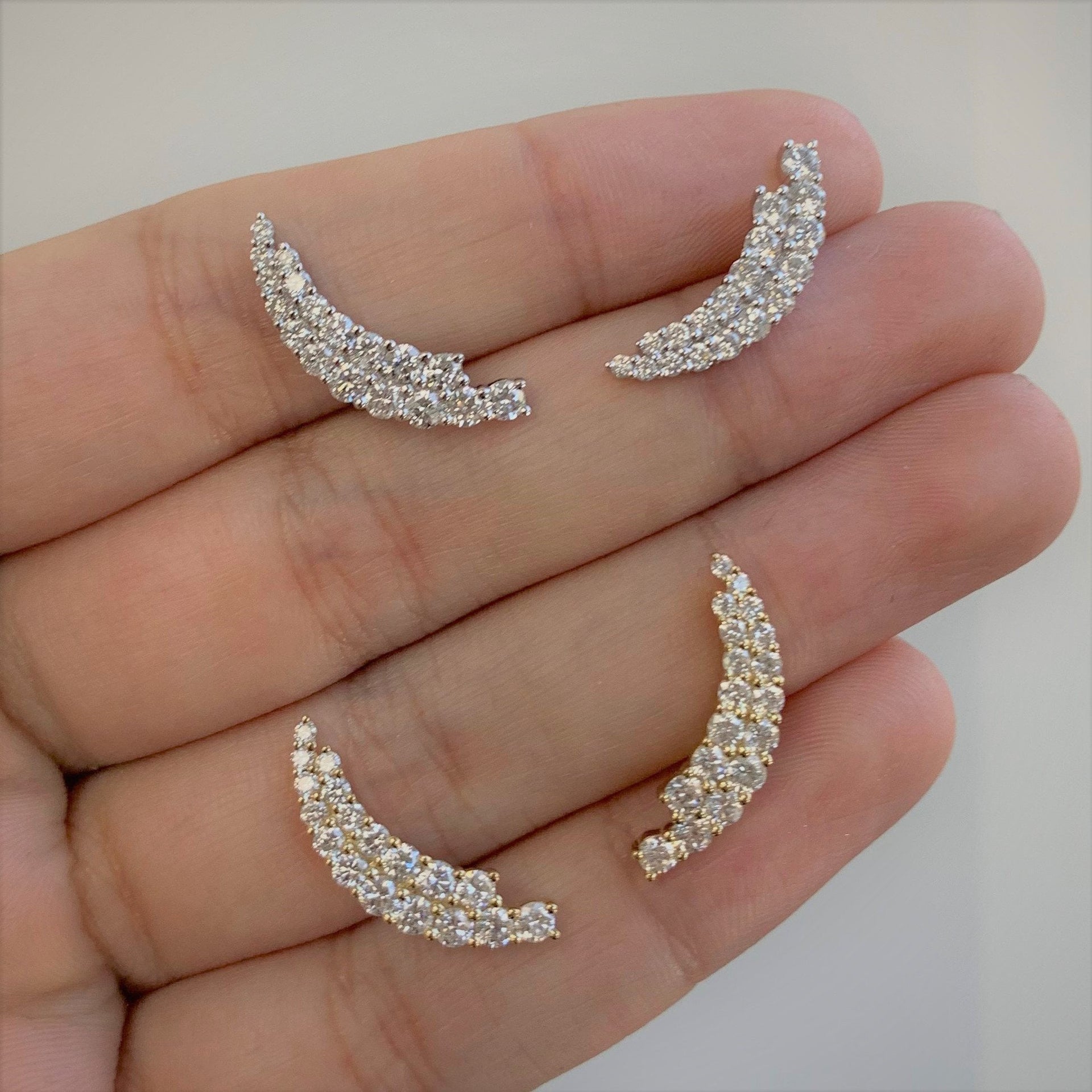 14k Gold & Diamond Earring Climber