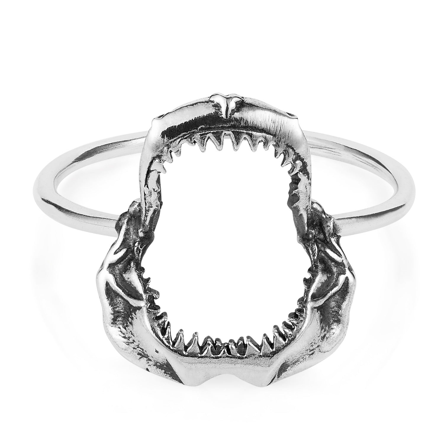 Shark Jawbone Ring Silver