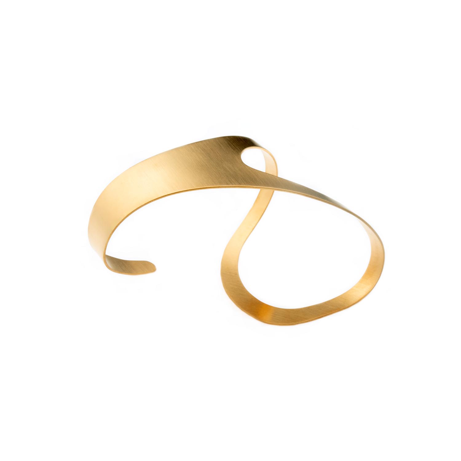 Echo Bracelet – Matte – Gold-Plated – Left