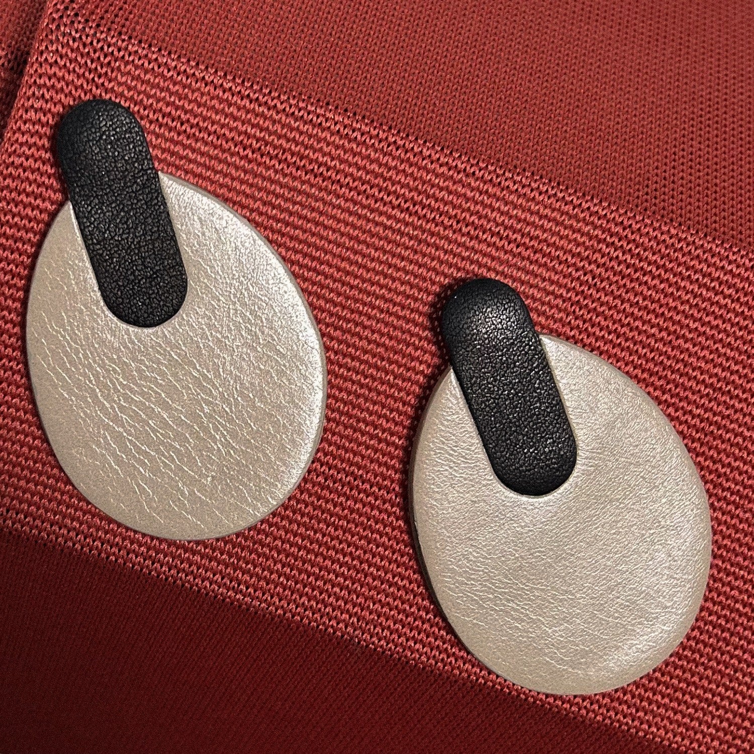 Echo Stud Leather Earrings