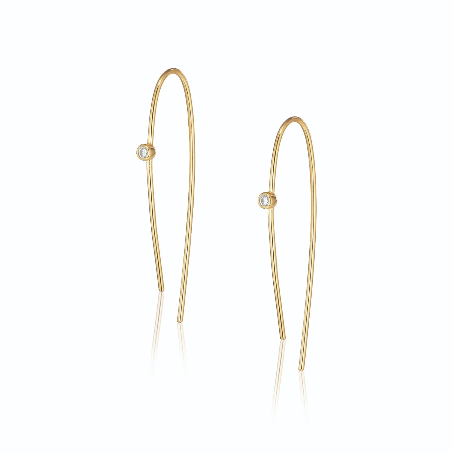 Eclipse Bow Earrings With Zircon