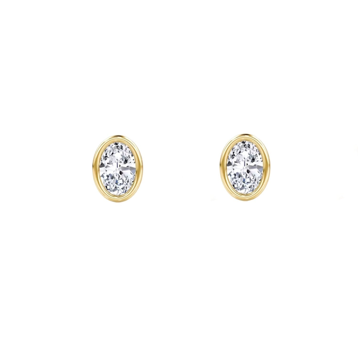 Eclipse Oval Diamond Stud Earrings