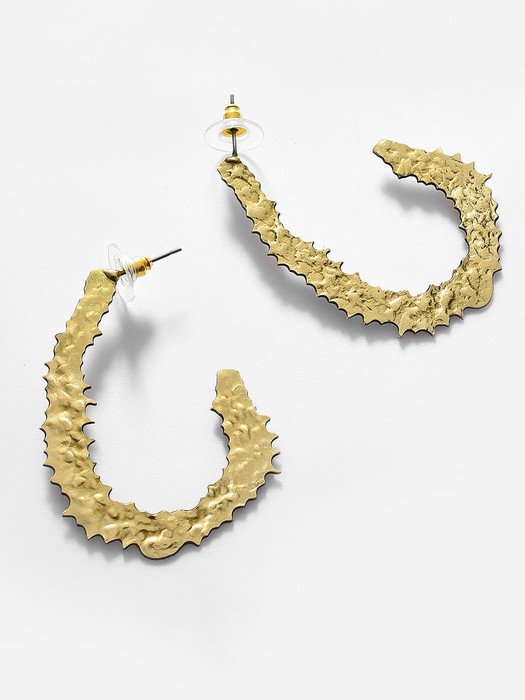 Gold Plated Designer Geometric Hoops