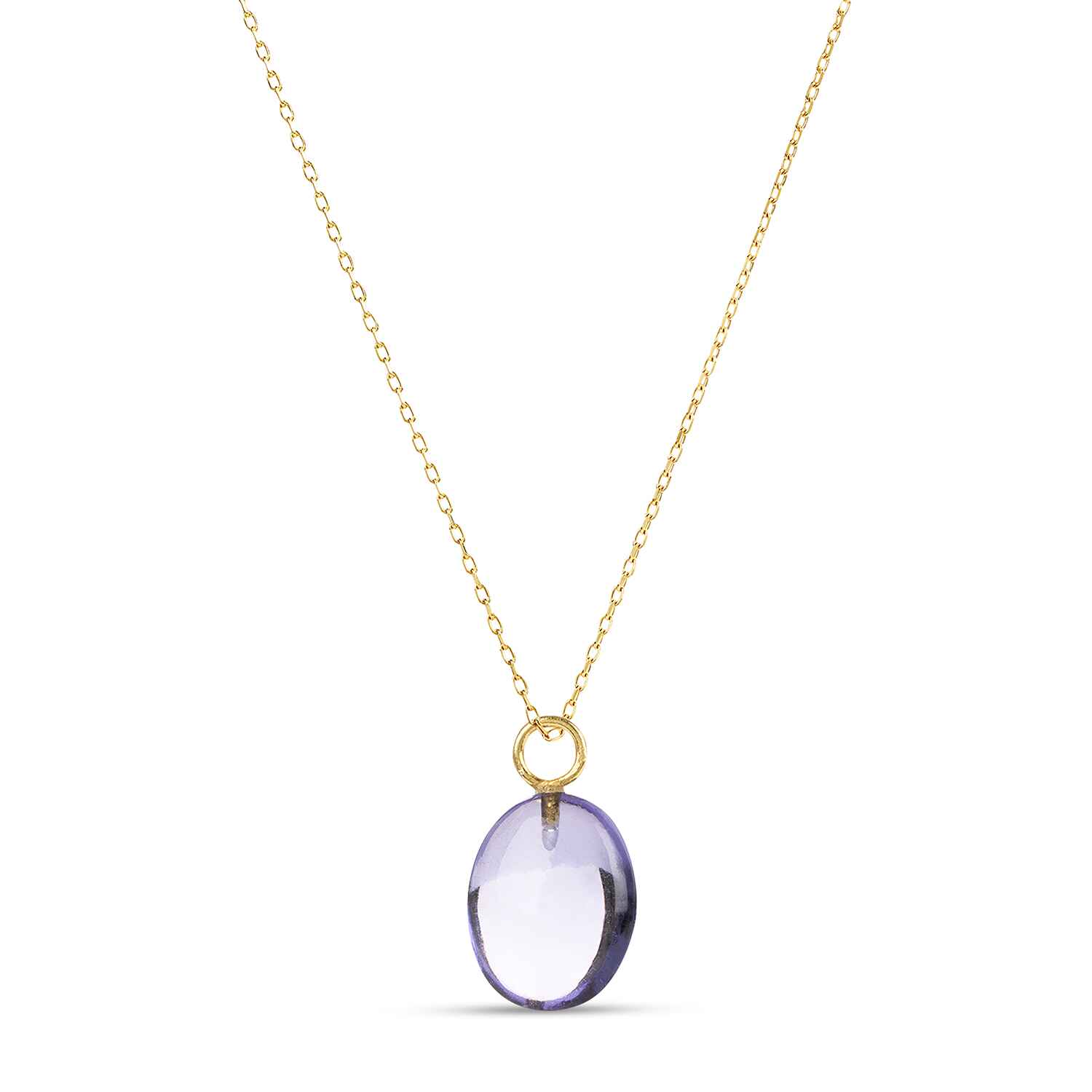 Eden Gold Chain Necklace With Amethyst Charm