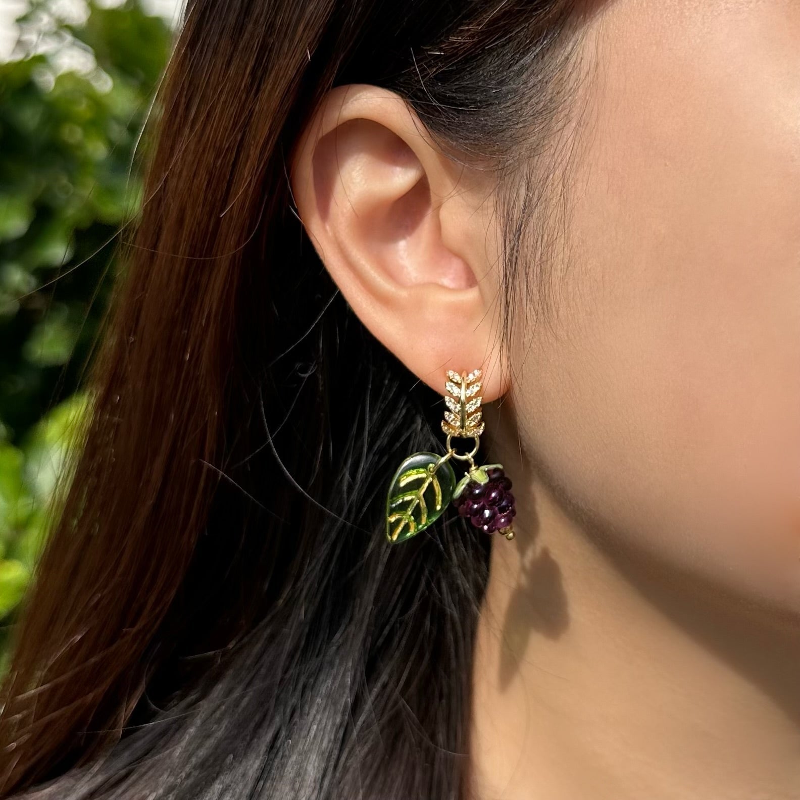 Eden's Berry Clip On Earrings