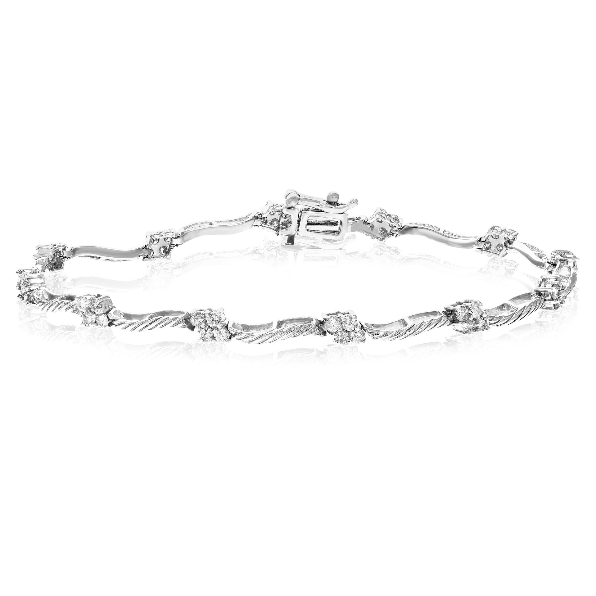 1.20 cttw Diamond Bracelet in Sterling Silver
