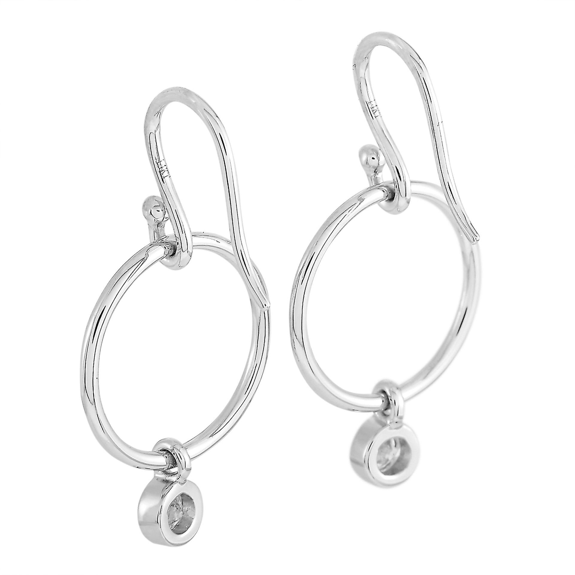 14K White Gold 0.32 ct Diamond Earrings