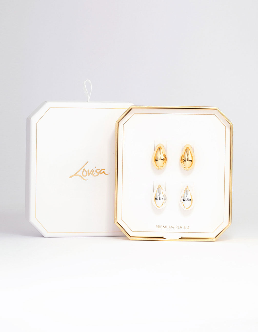 Lovisa Gold & Silver Plated Huggie Hoop Earring Pack | Premium Gold And Silver Plated | Comes In A Charming Festive Box | Hypoallergenic