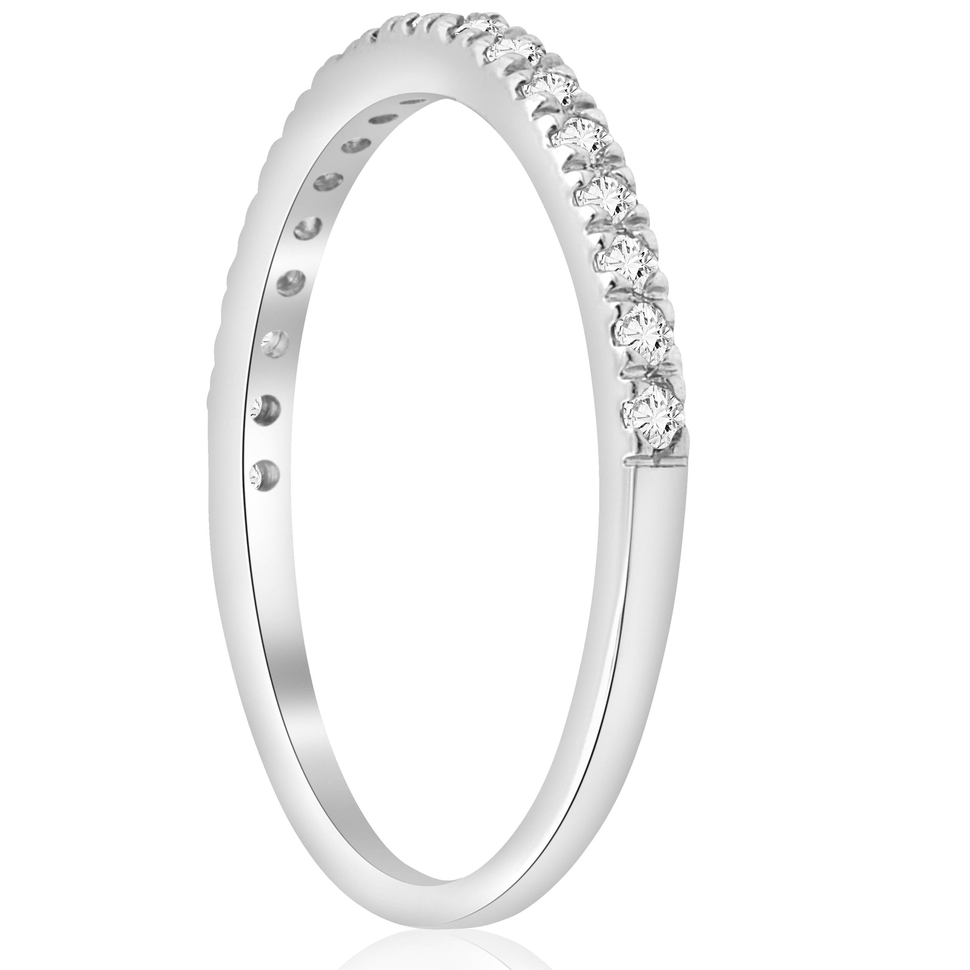 1/3ct Diamond Ring Womens Wedding Anniversary Band 10k White Gold