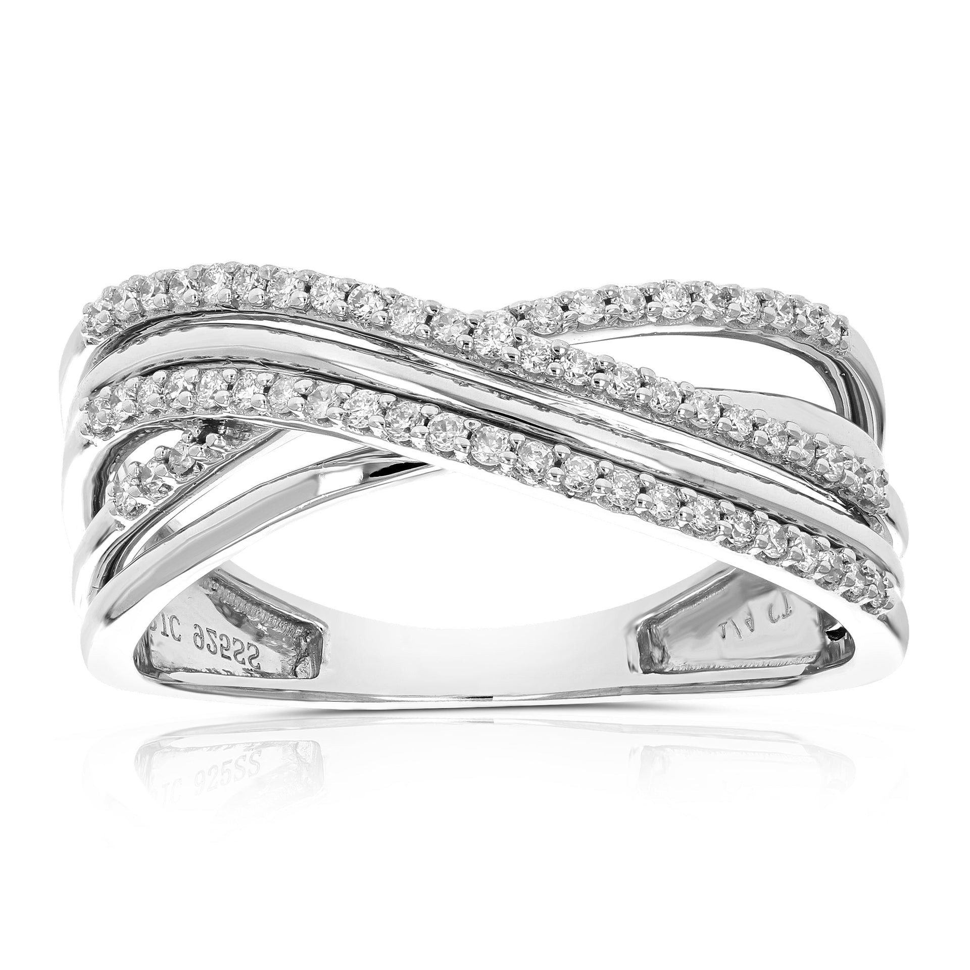 1/4 cttw Round Lab Grown Diamond .925 Sterling Silver Engagement Ring Prong Set