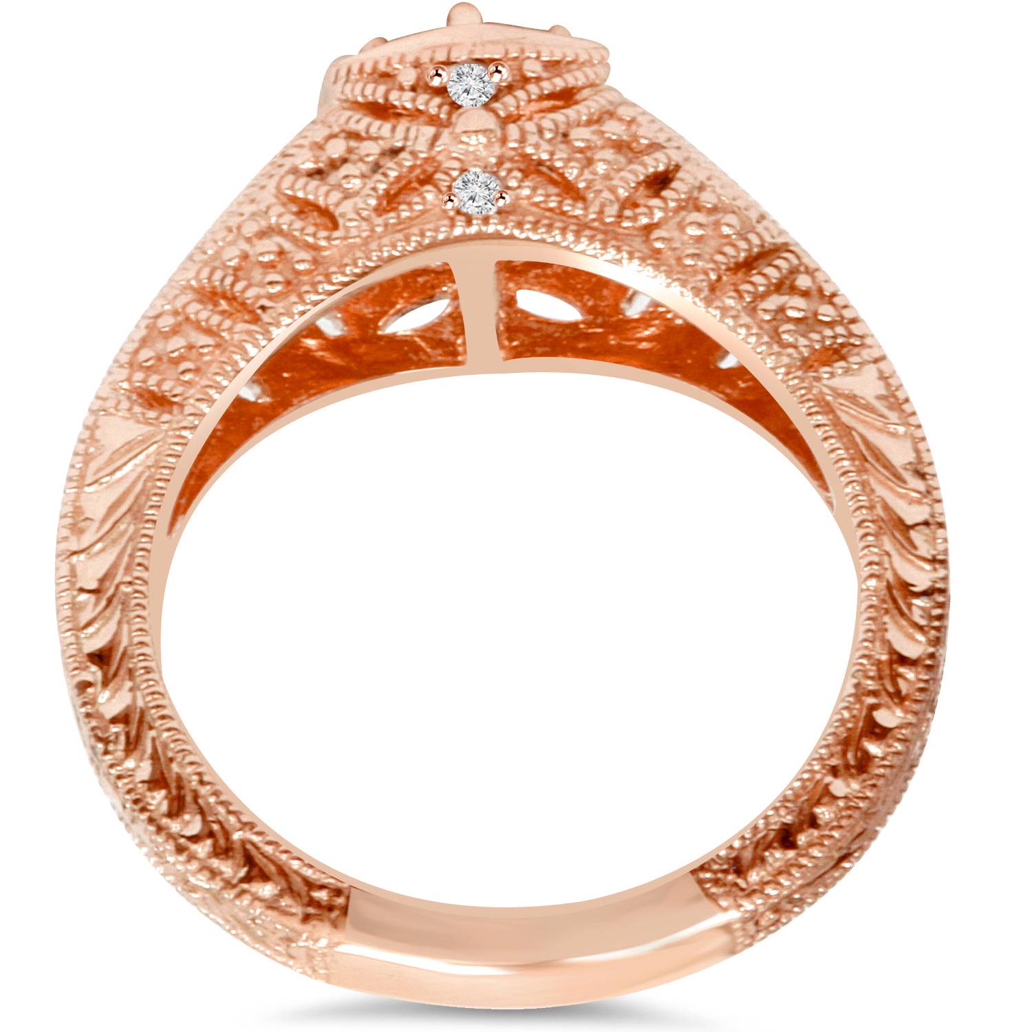 Emery .70Ct Vintage Diamond Antique Engagement 14K Rose Gold