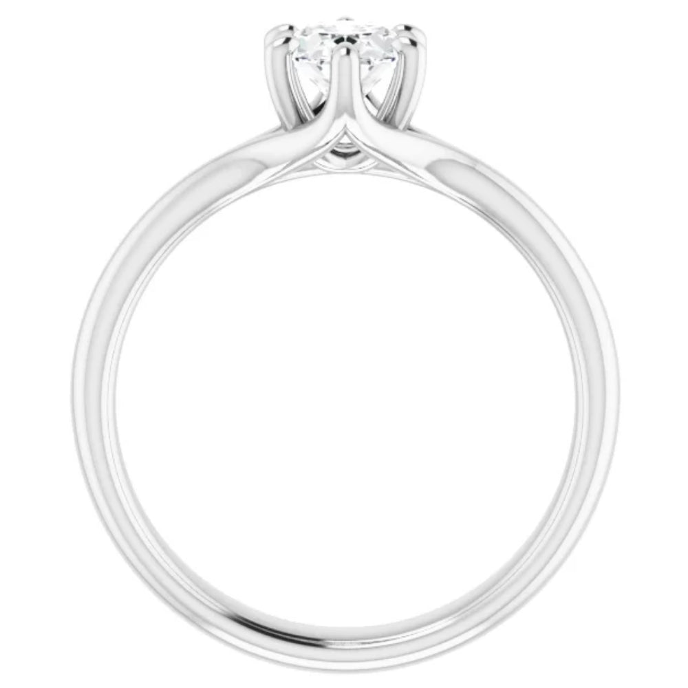 3/4 ct Oval Solitaire Diamond Engagement Ring Lab Grown 14k White or Yellow Gold