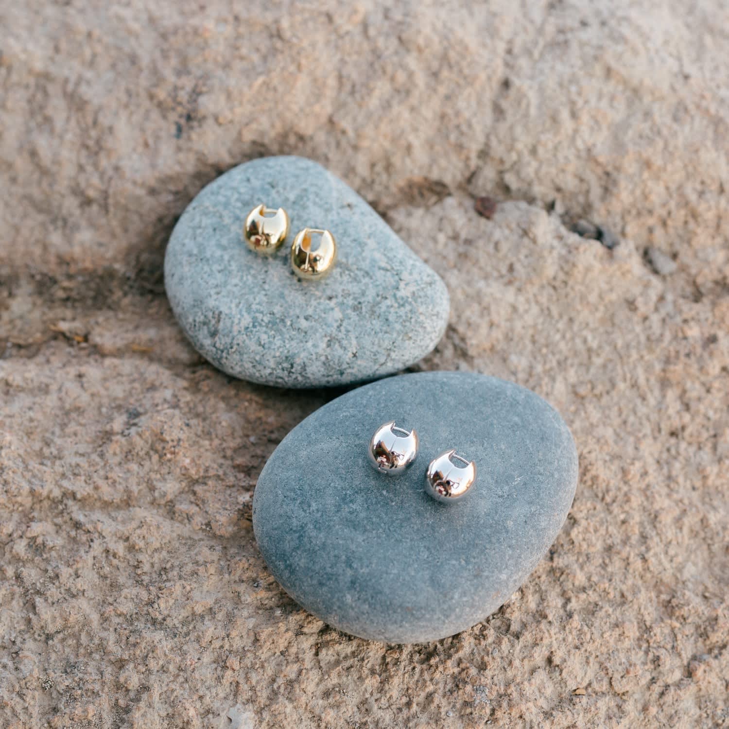 Egg Petite Hoops Gold