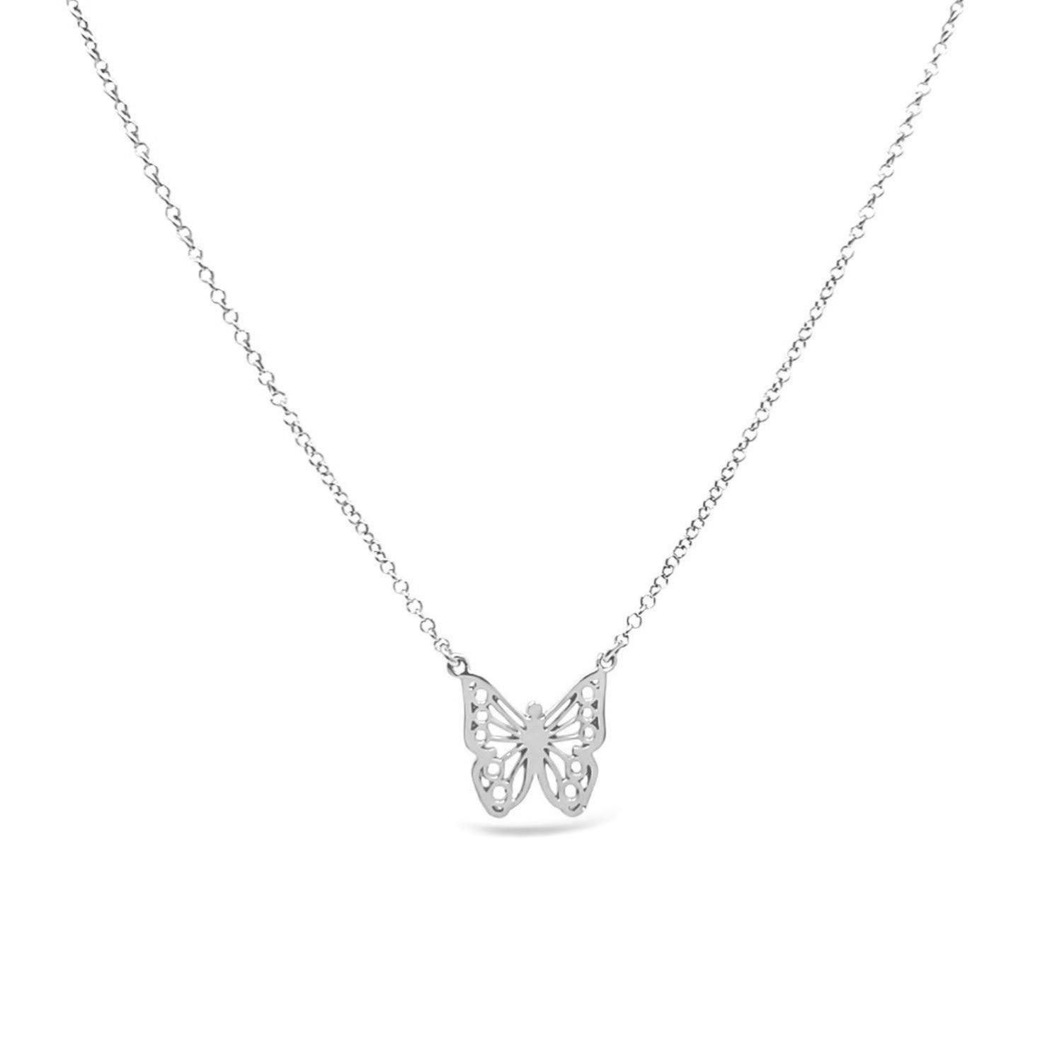 Butterfly Necklace-Silver