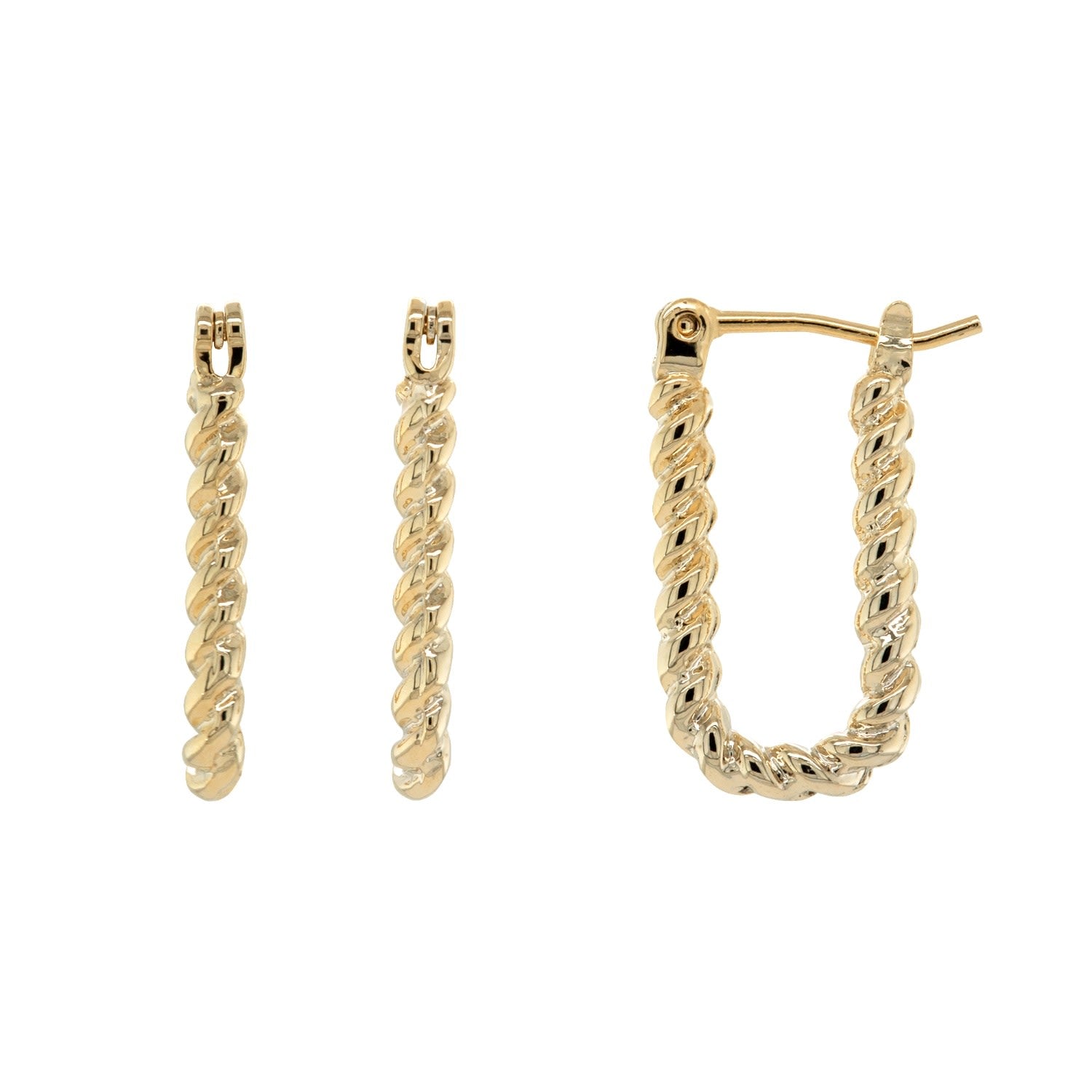 Gold Chain Link Earrings