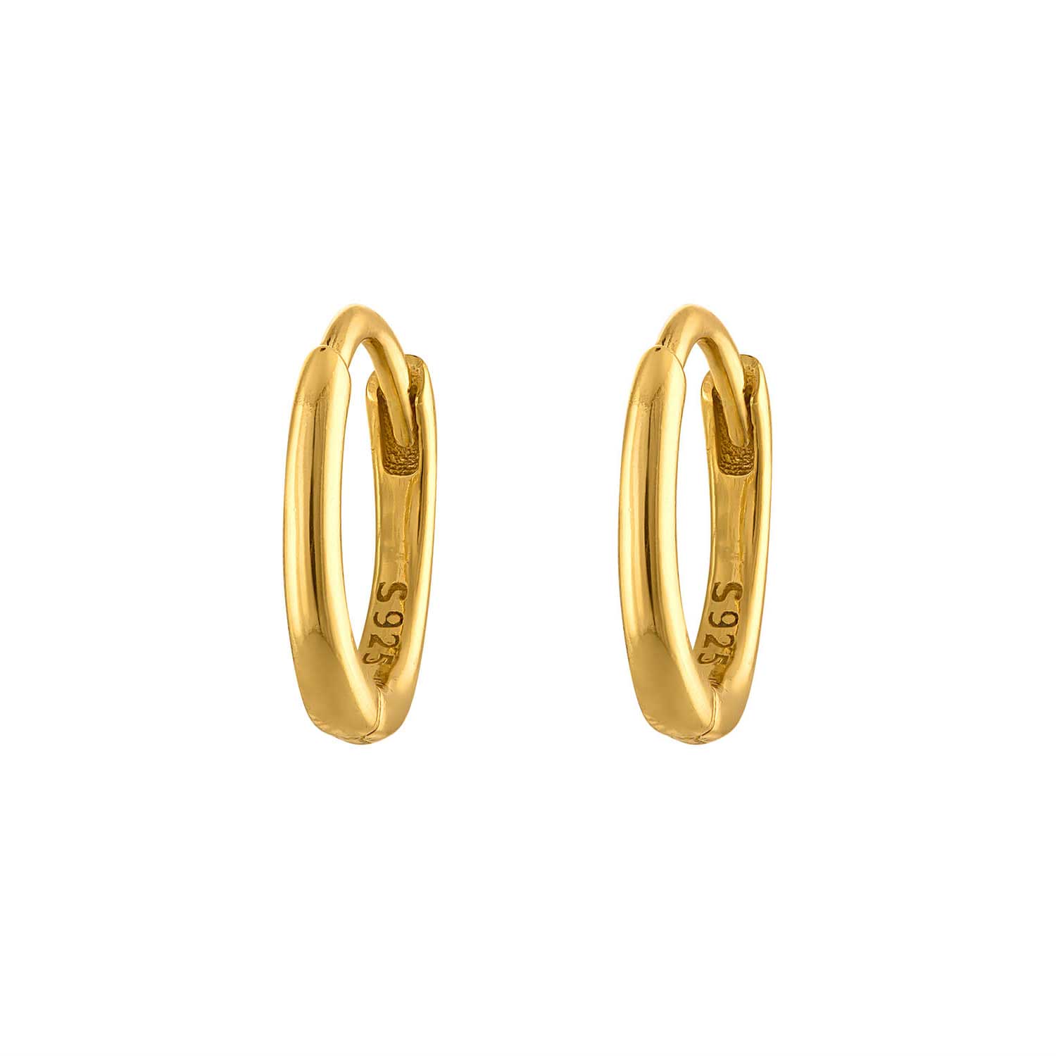 Eight Mm Gold Huggie Hoop Earring