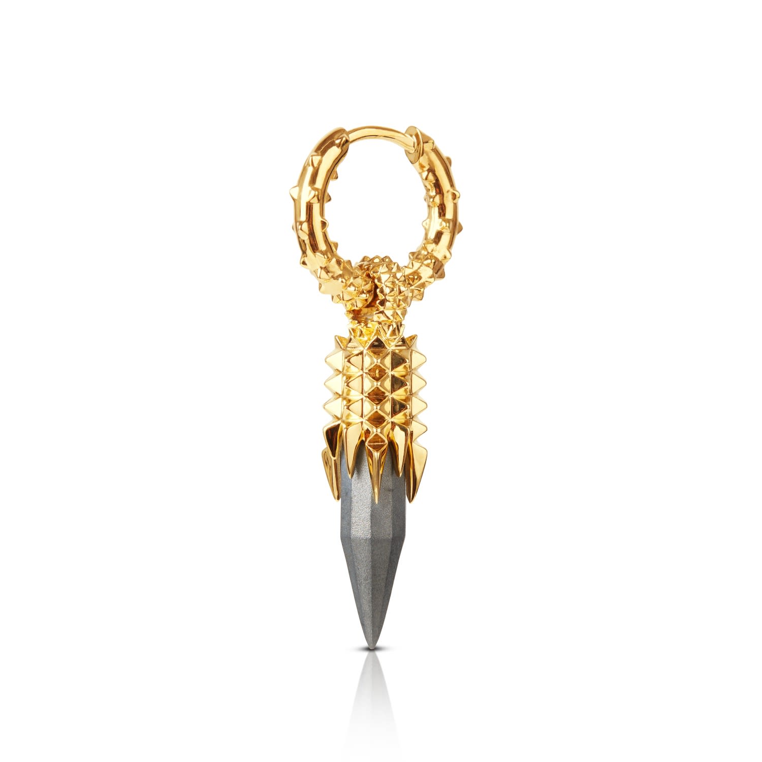 Dagger Hoops - Gold & Ruthenium