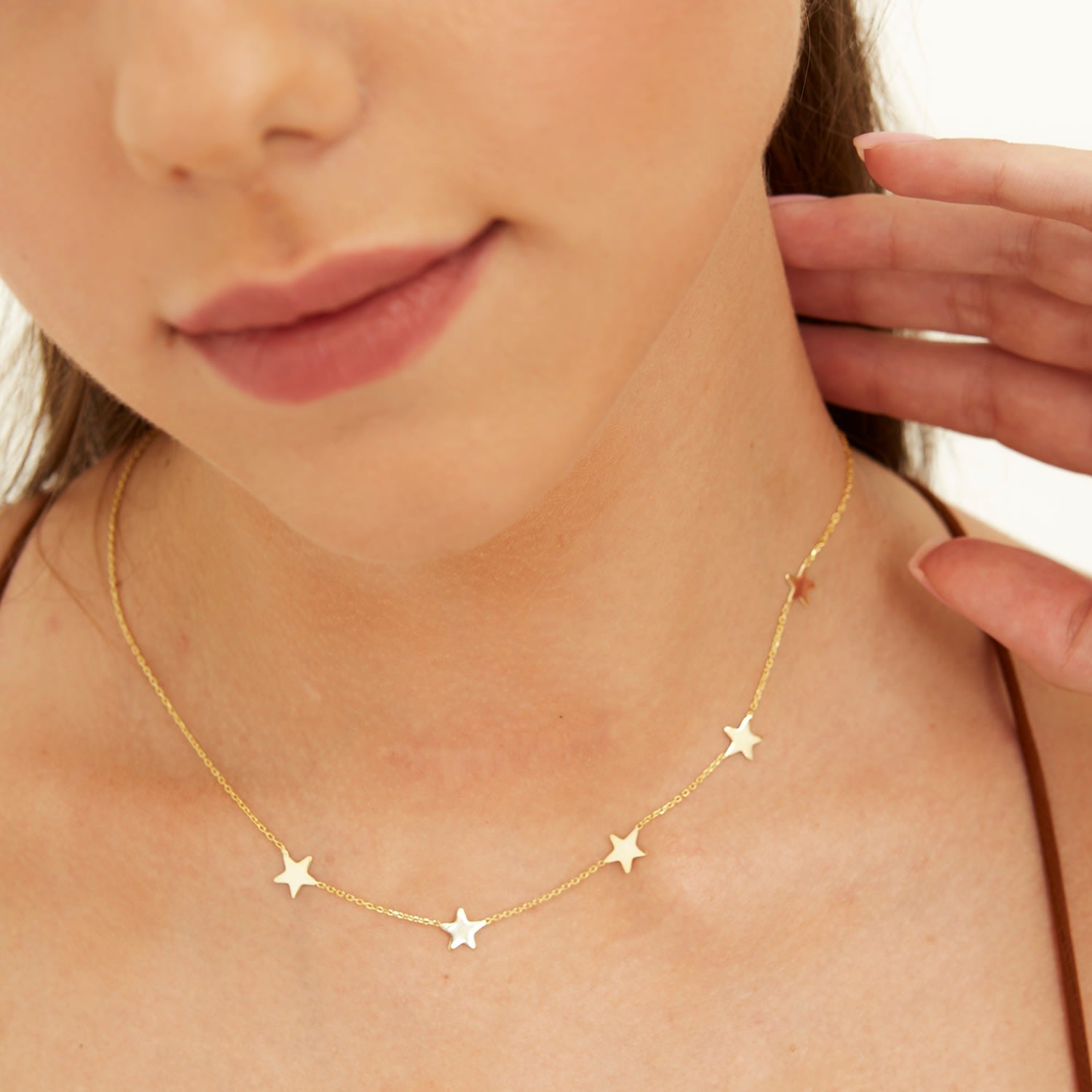 Star Sterling Silver Necklace - Gold