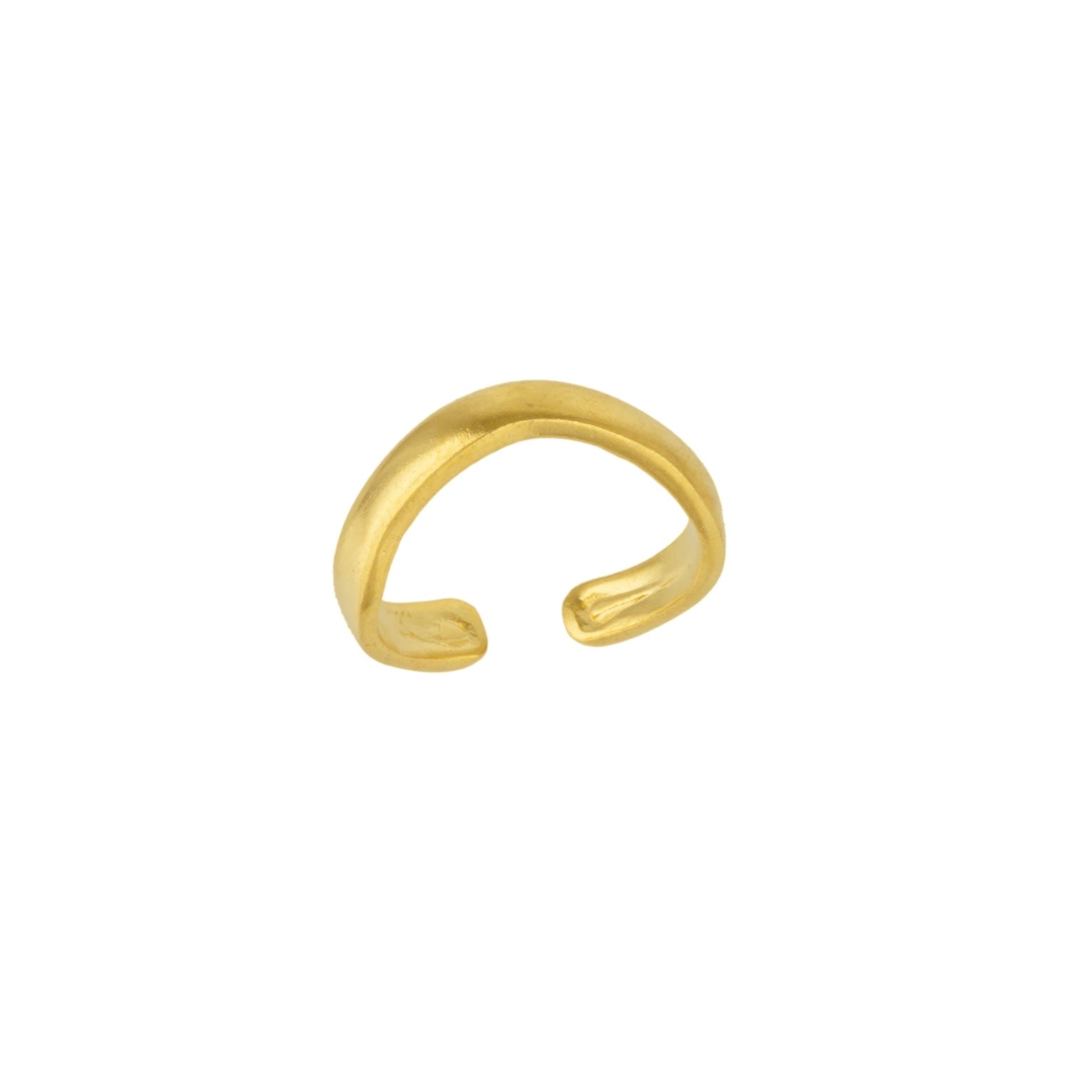 Elegance Gold Wavy Ring