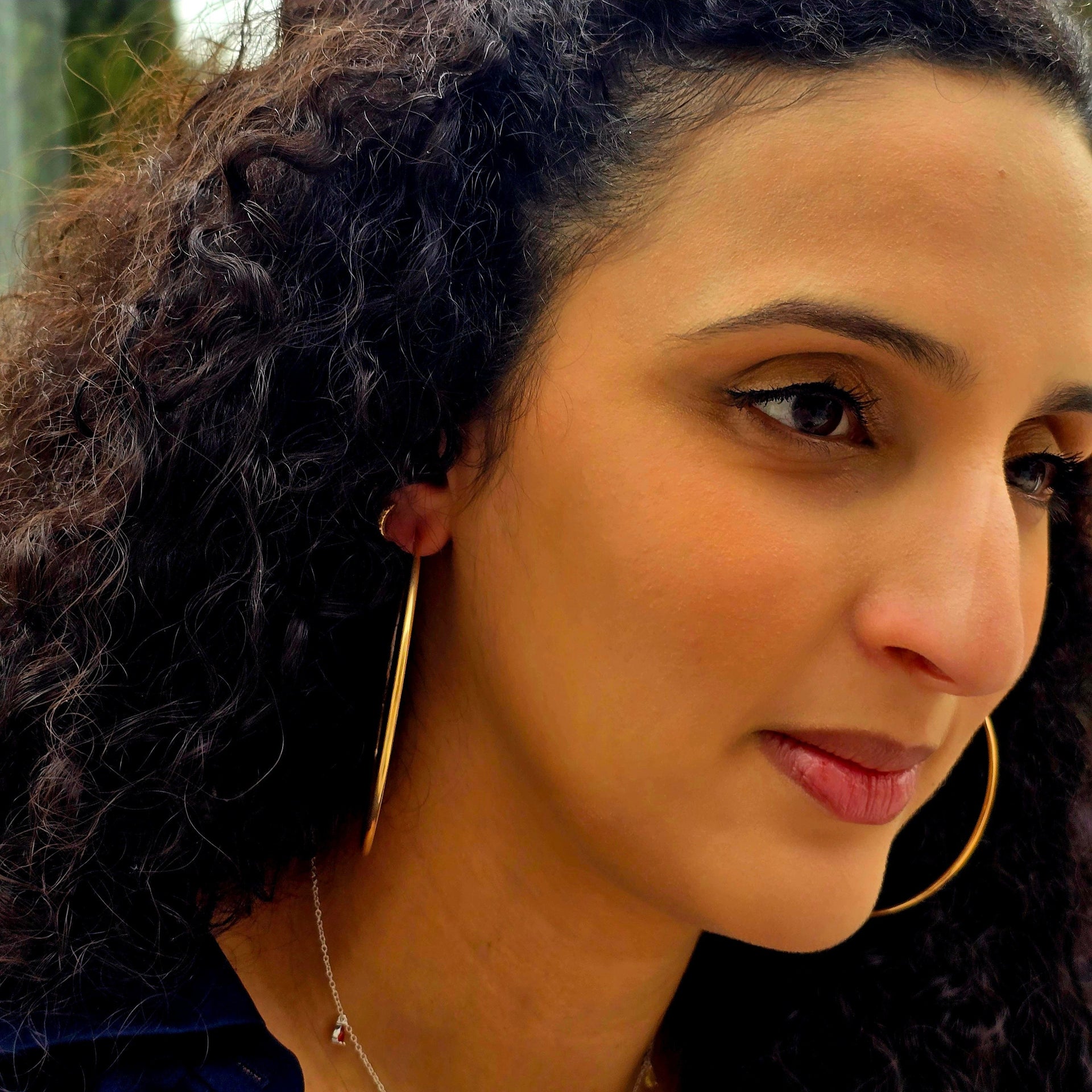 Elegant And Timeless Extra Large Gold Plated Hoop Earrings