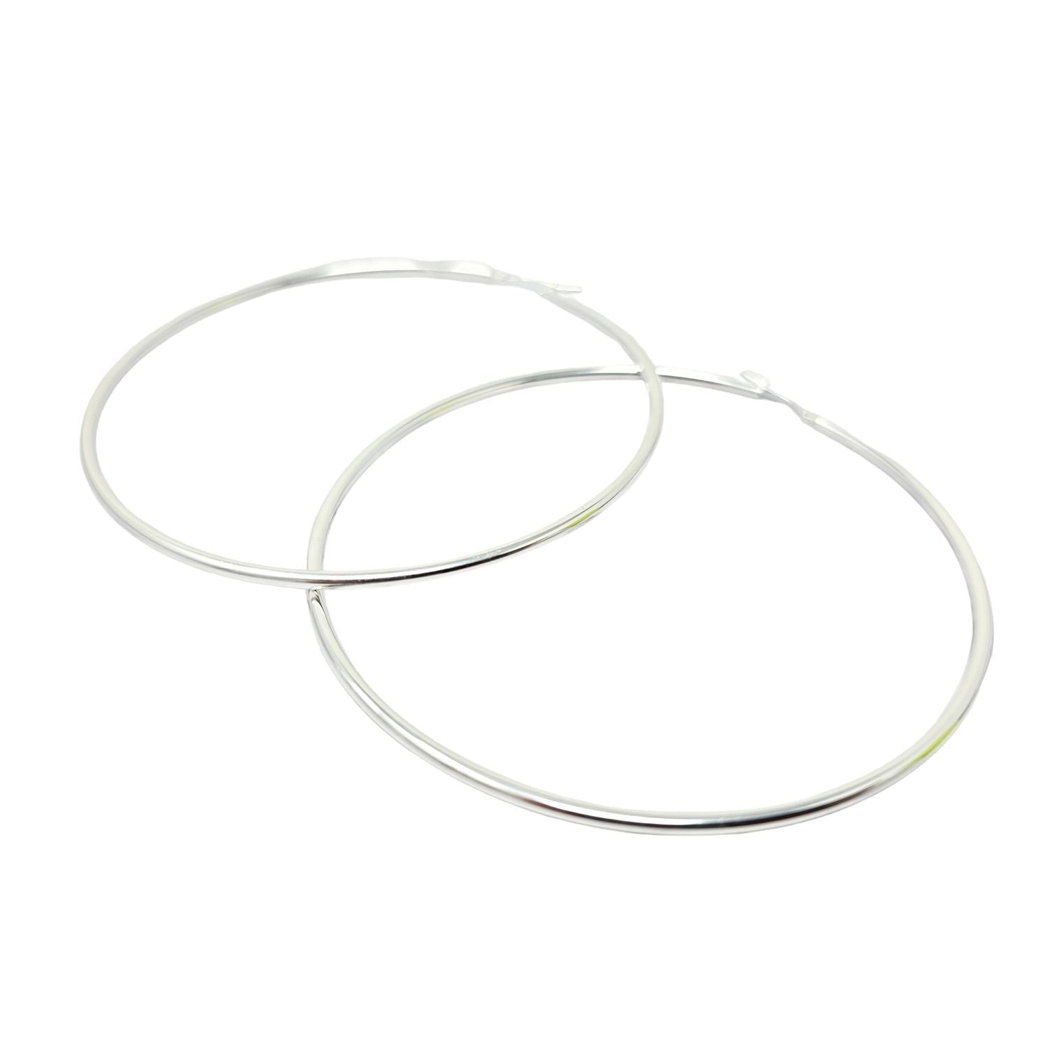 Elegant And Timeless Extra Large Sterling Silver Hoop Earrings