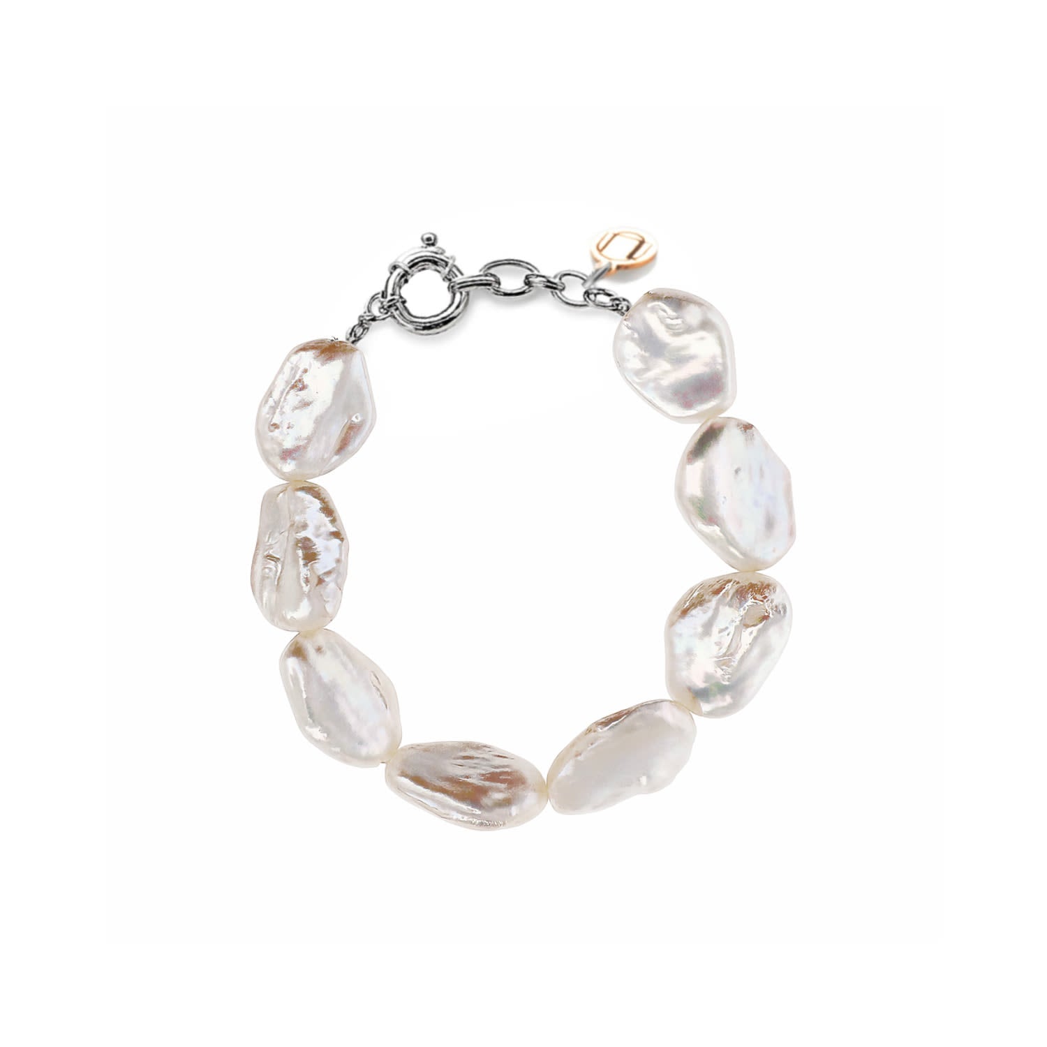 Elegant Baroque Pearl Bracelet With Freshwater Cultured Pearls And Sterling Silver Lobster Clasp