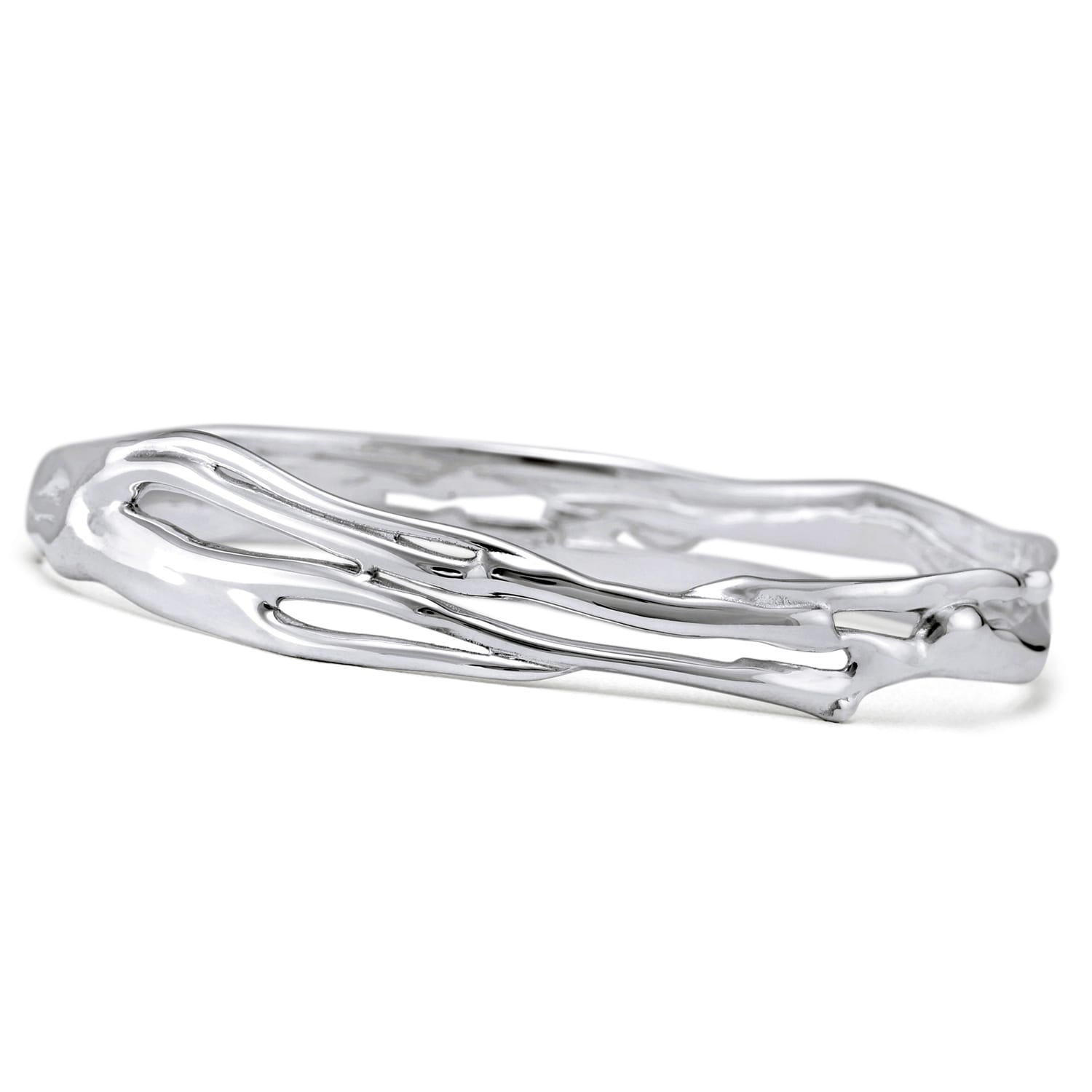 Elegant Organic Sterling Silver Bangle
