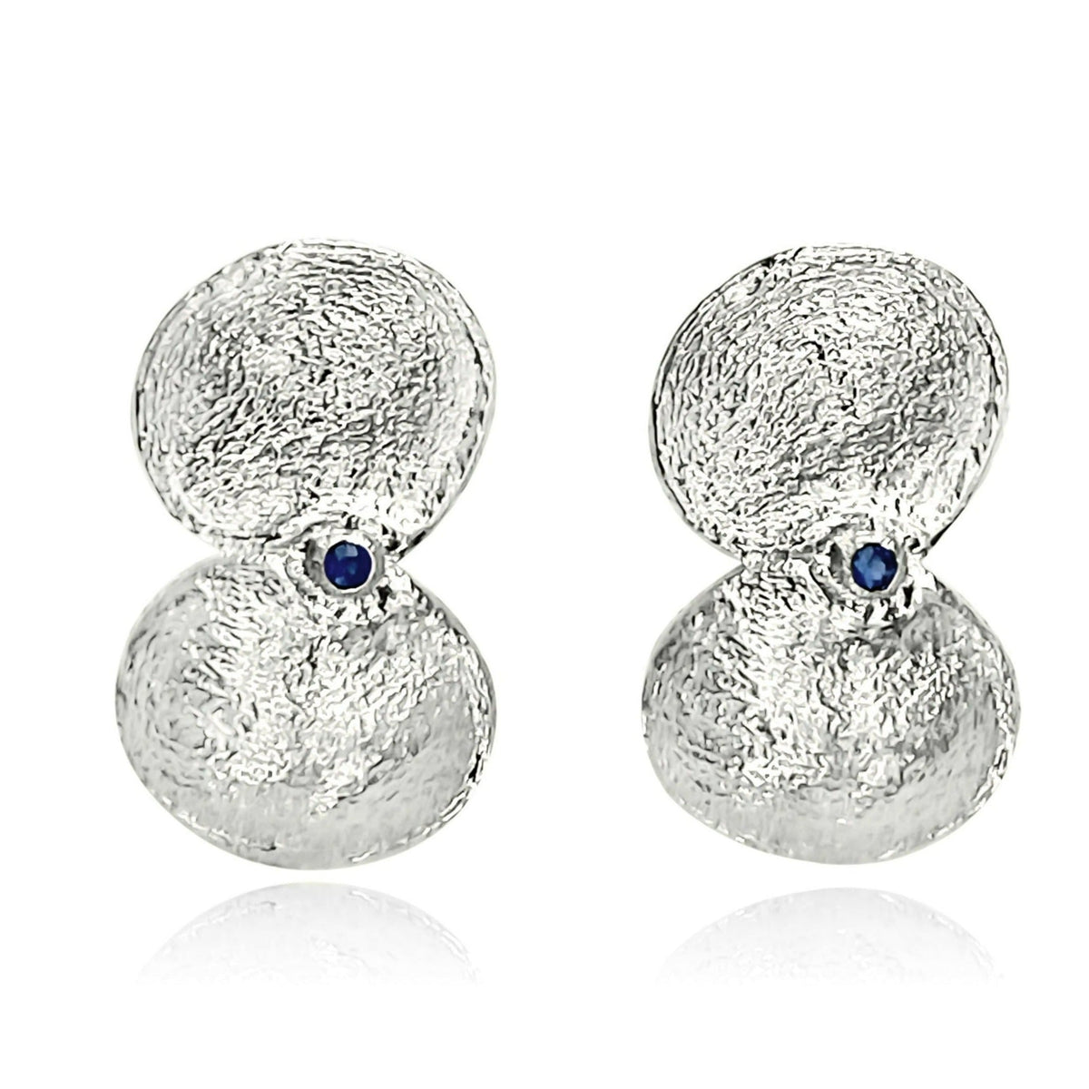 silver elongated seed pod earrings