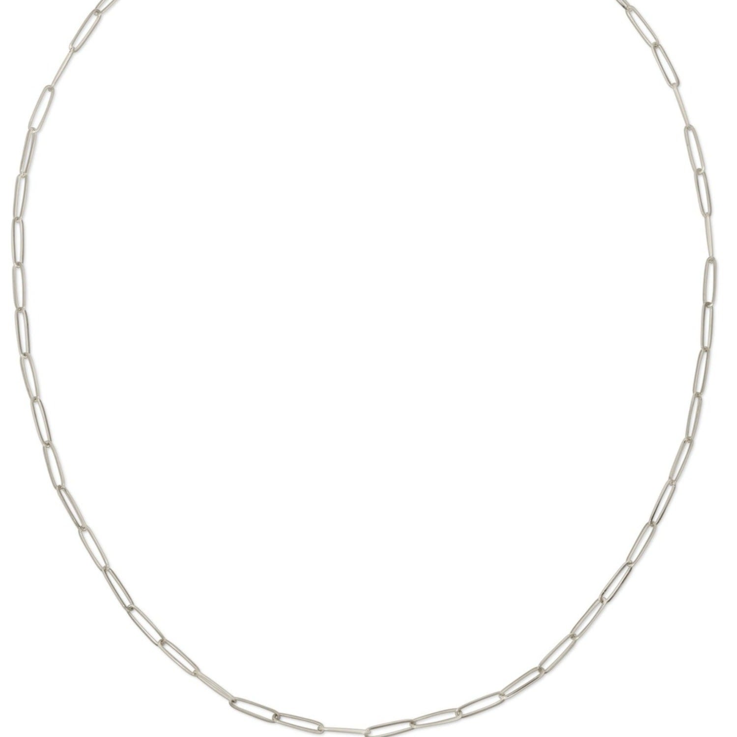 Element Long Link Chain - 14K White Gold - 18"
