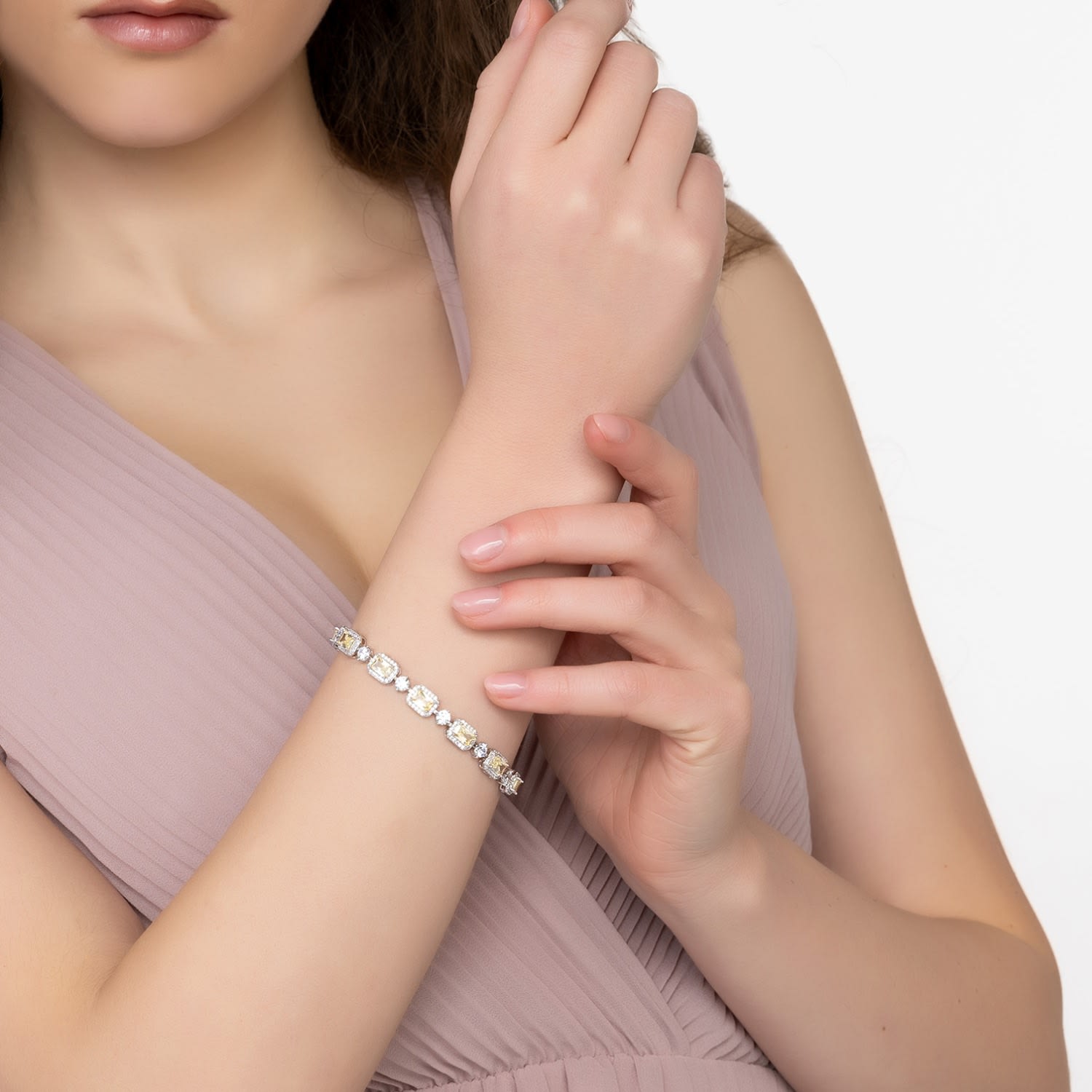 Elena Gemstone Bracelet Lemon Topaz Silver