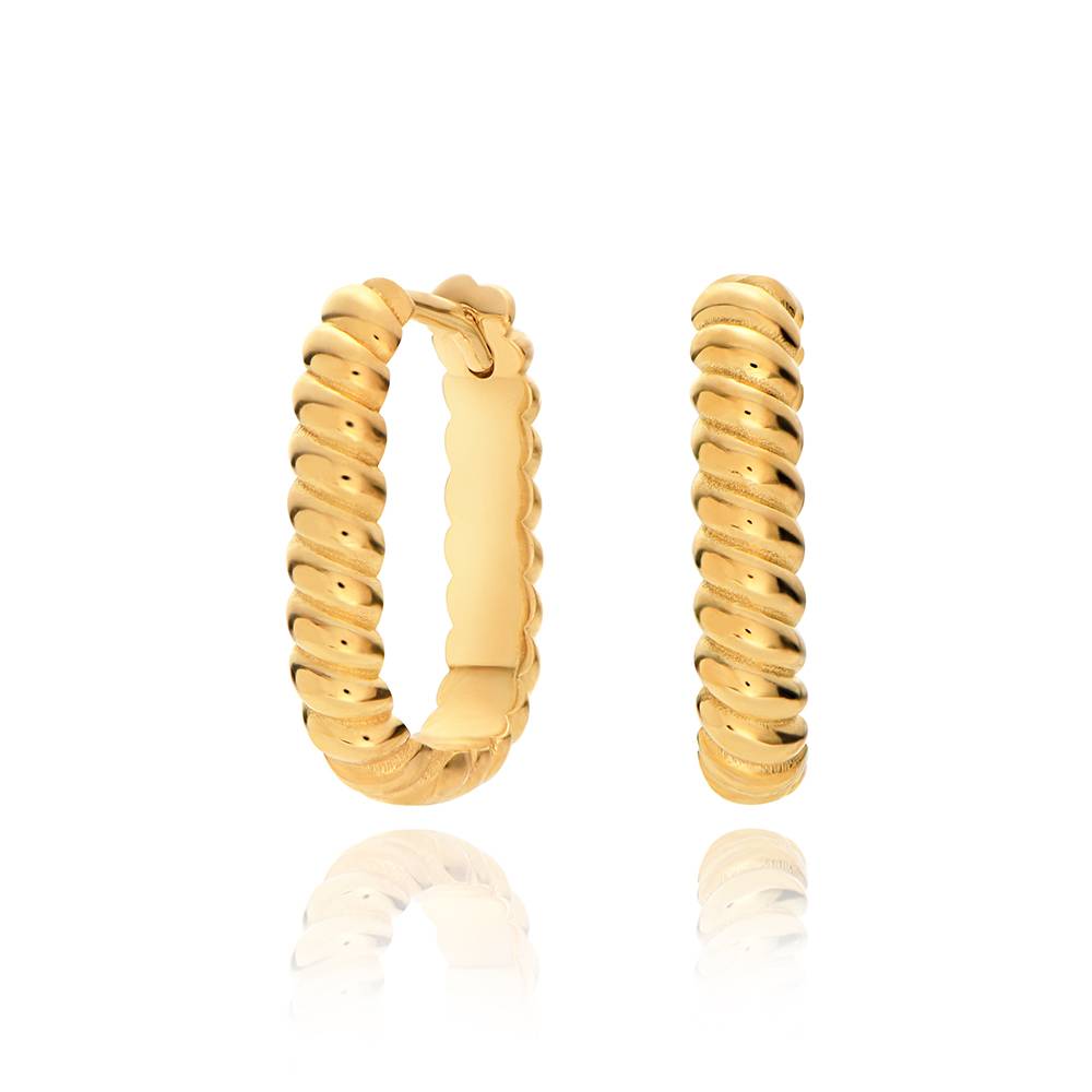 Aria Rope Huggies in Gold Vermeil