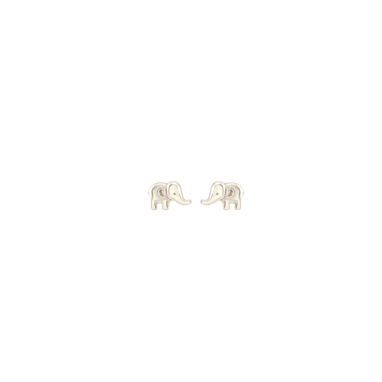 Elephant Stud Earrings - Sterling Silver
