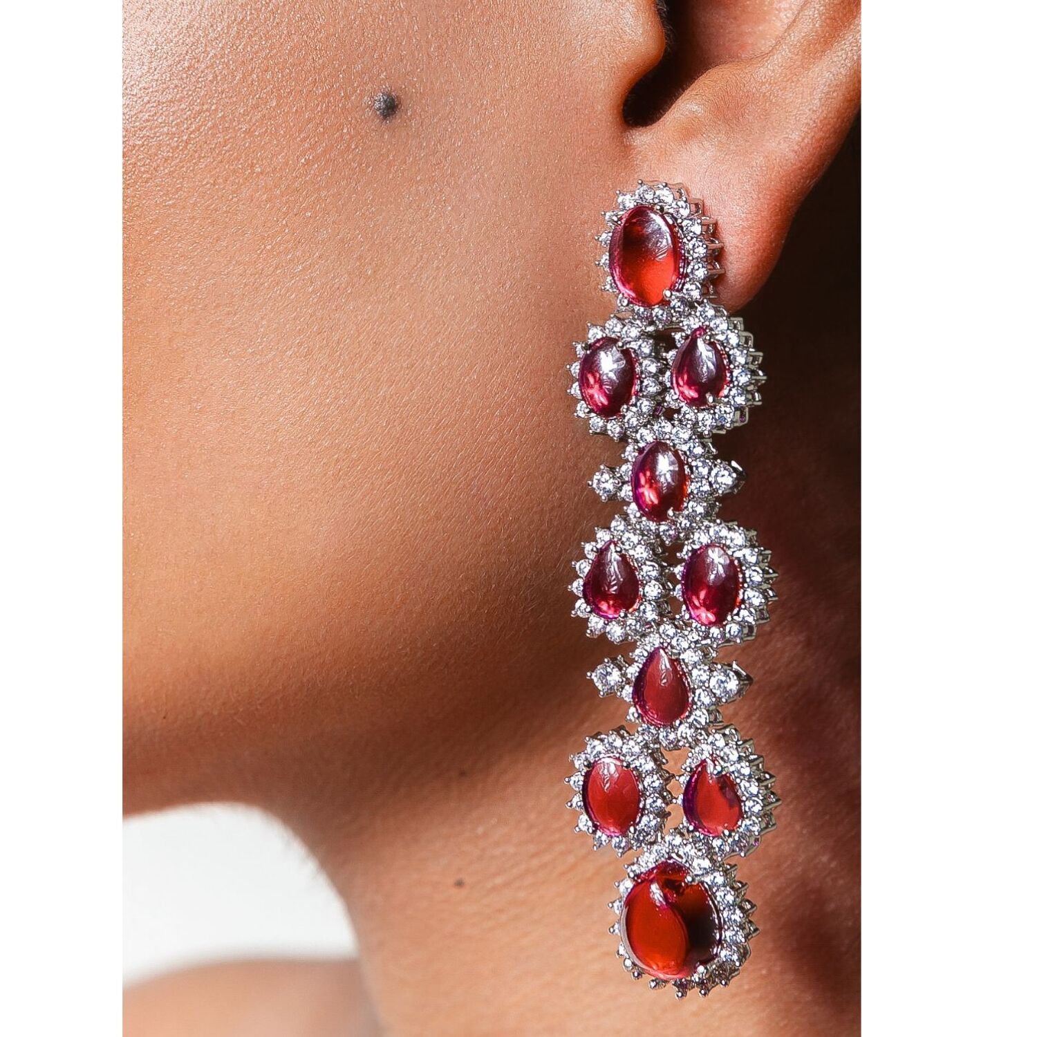 Elise Red Earrings